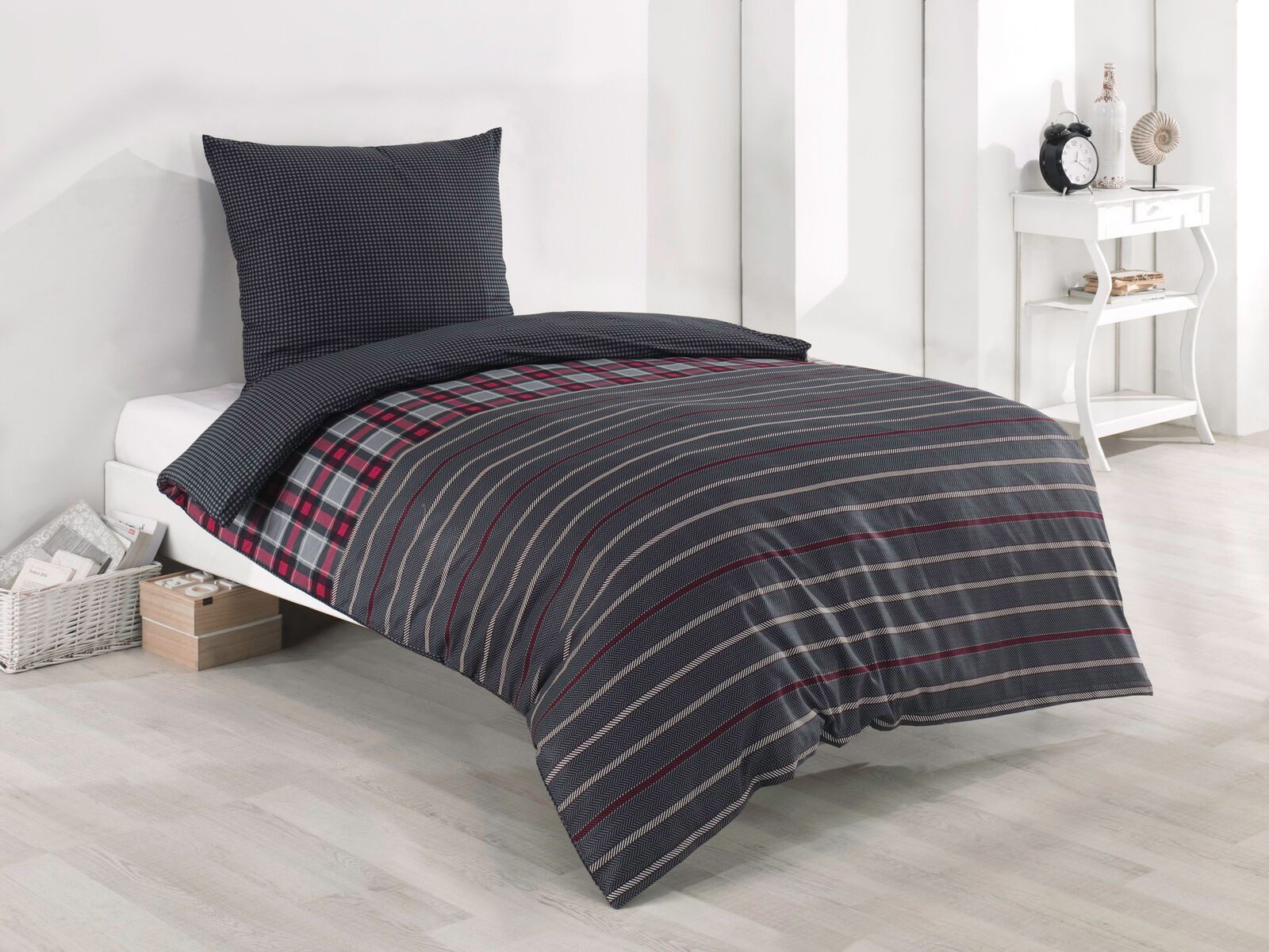 Visaggio Bettwäsche 100% Baumwolle Bettbezug Set günstig online kaufen