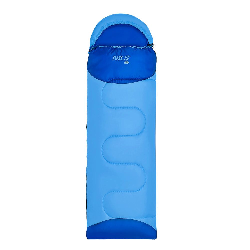 NILS CAMP Schlafsack Kinderschlafsack Campingschlafsack Jugendschlafsack (Spar-Set, 1 tlg., 180 x 60 cm warm), für Kinder, 0-12 °C, 1000 g, Kapuze