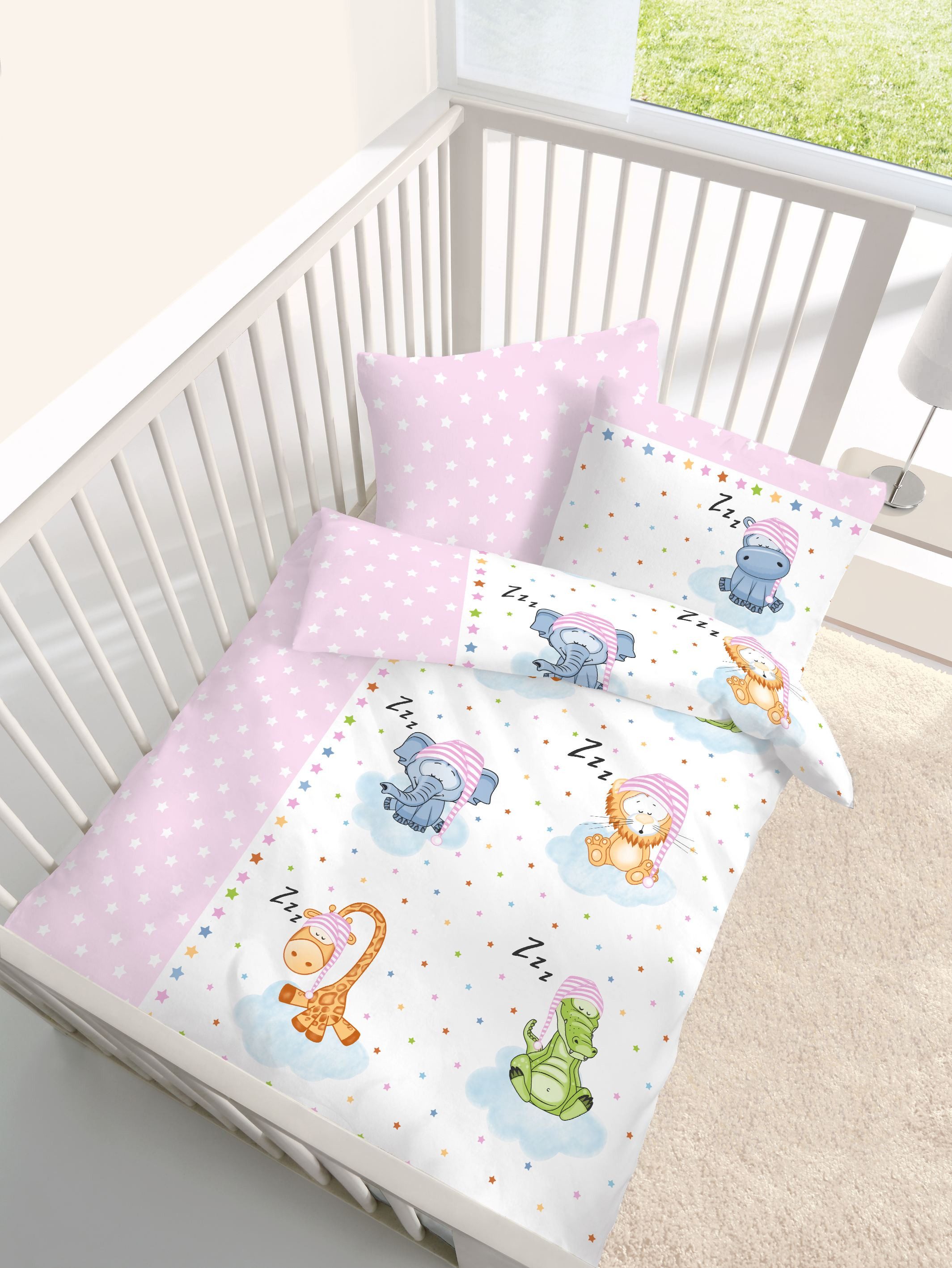 DOBNIG Babybettwäsche Biber Kinderbettwäsche 2tlg. 100x135 günstig online kaufen