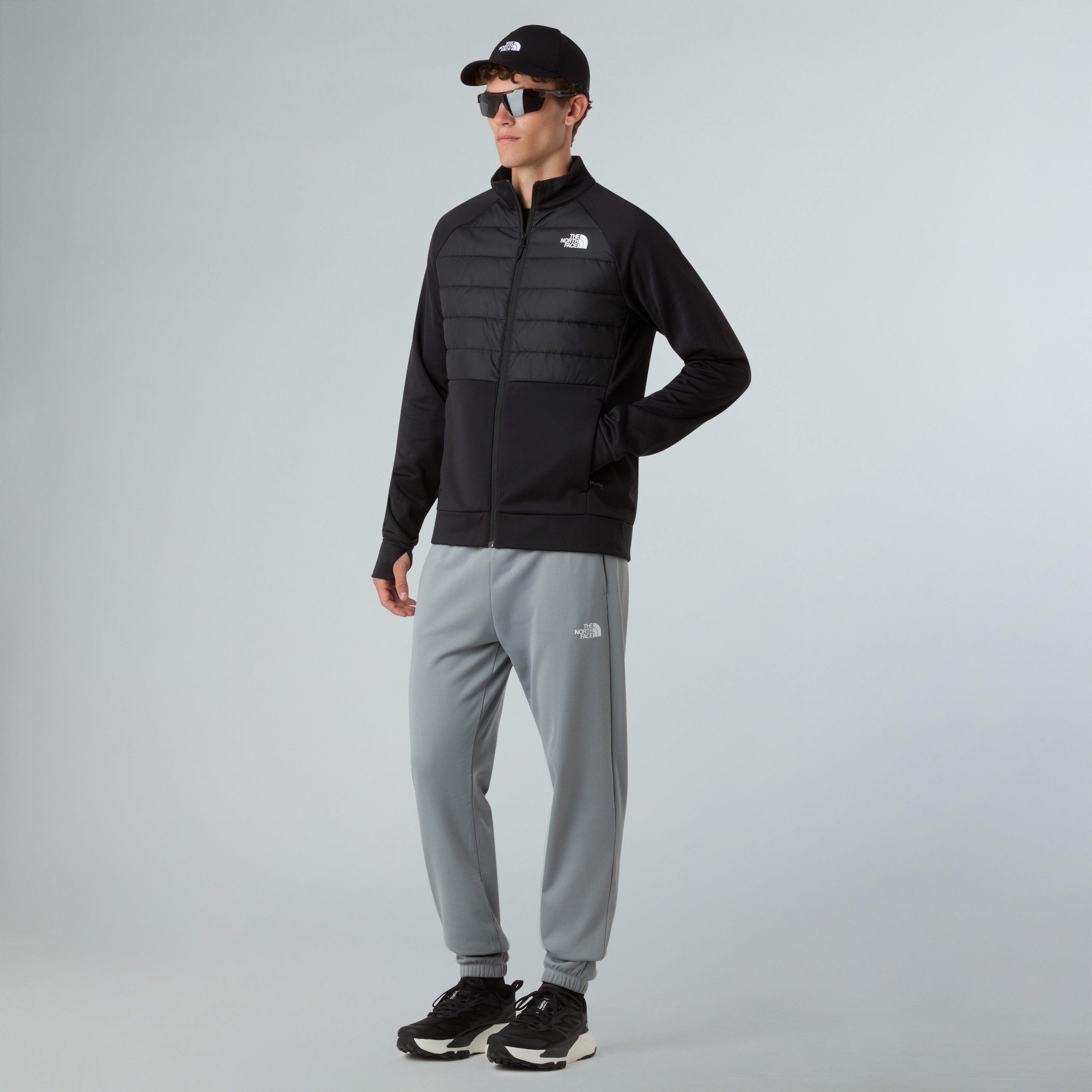 The North Face Fleecejacke M REAXION 2.0 FLEECE HYBRID FULL ZIP JAC sportlicher Stil, leichte Synthetik-Isolierung, mit Reißverschluss