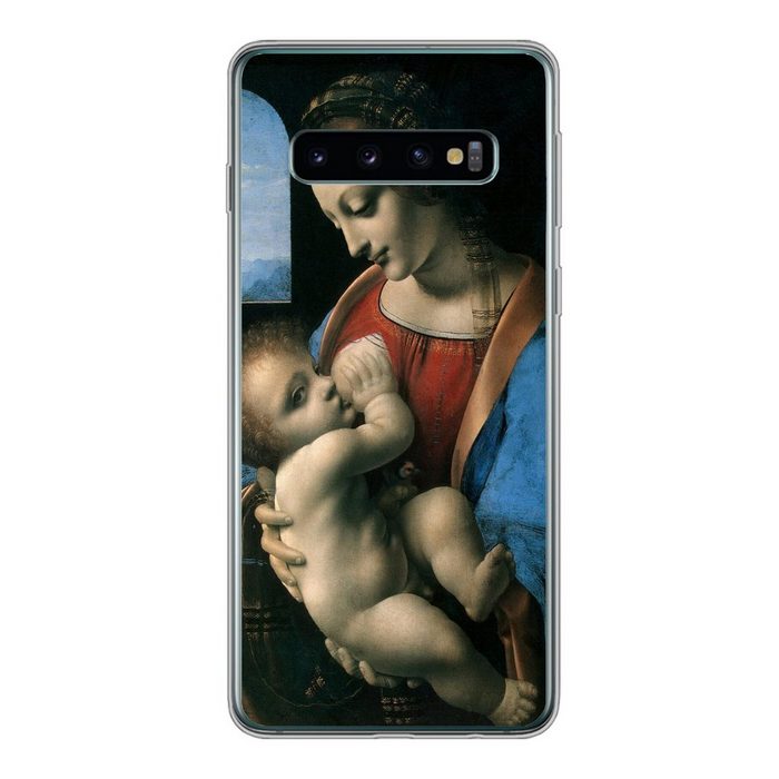 MuchoWow Handyhülle Die Jungfrau Maria - Leonardo da Vinci Phone Case Handyhülle Samsung Galaxy S10 Silikon Schutzhülle