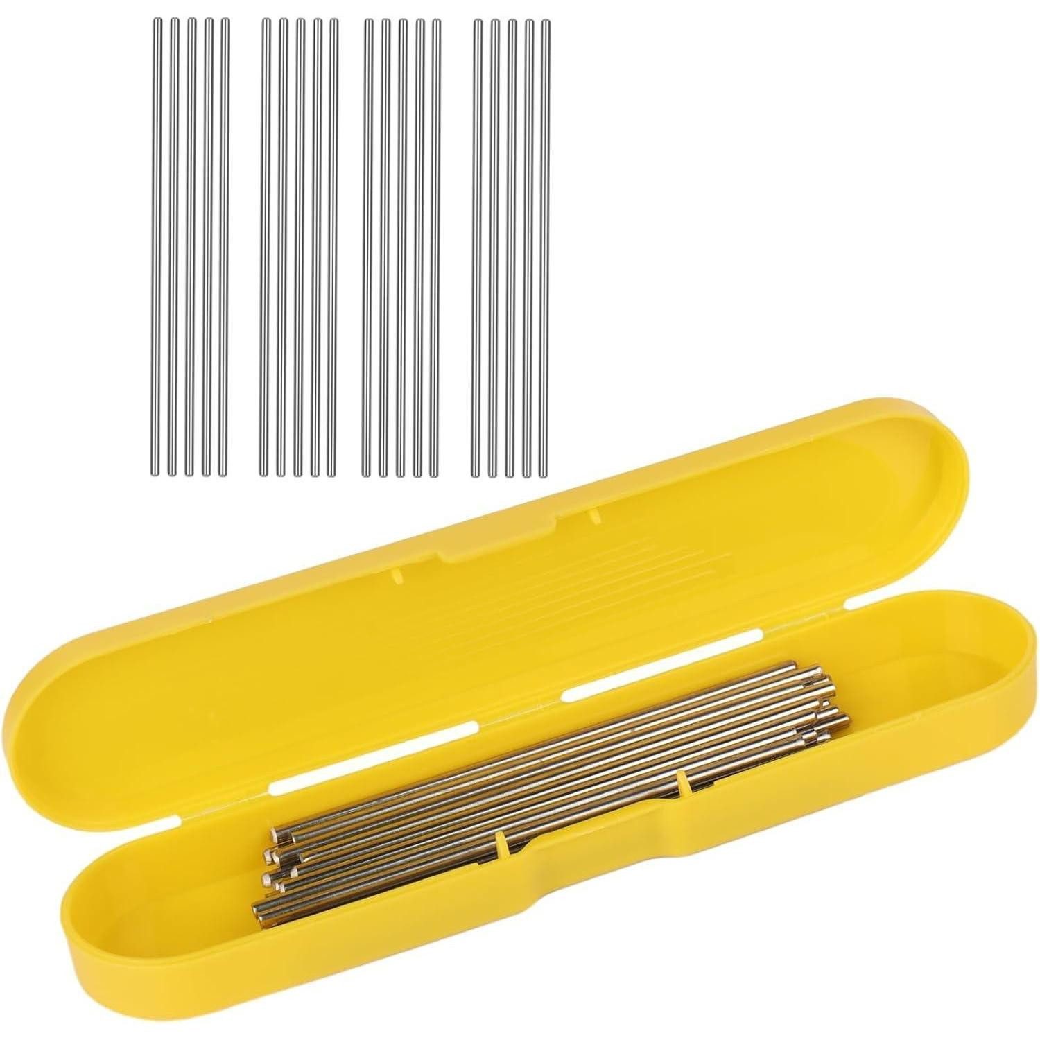 LuxusKollektion Stecknadeln Stabstifte Edelstahl 15cm 20 Stahlnadeln 15cm+1 Aufbewahrungsbox