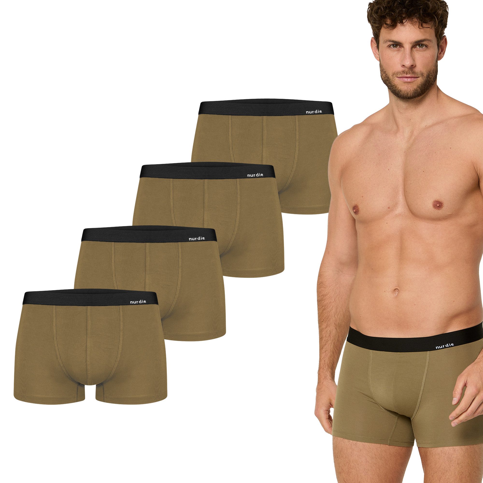 Nur Die Retro Pants Boxer Bambus (4-St) Männer Multipack Mehrpack
