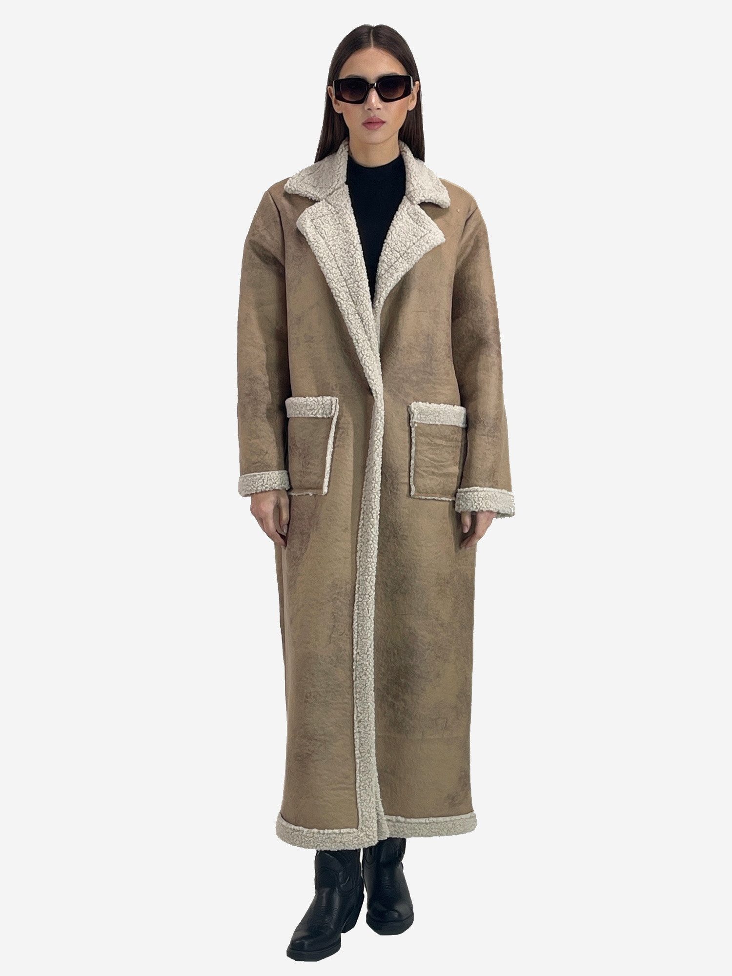 Elara Fellimitatmantel Kunstfellmantel