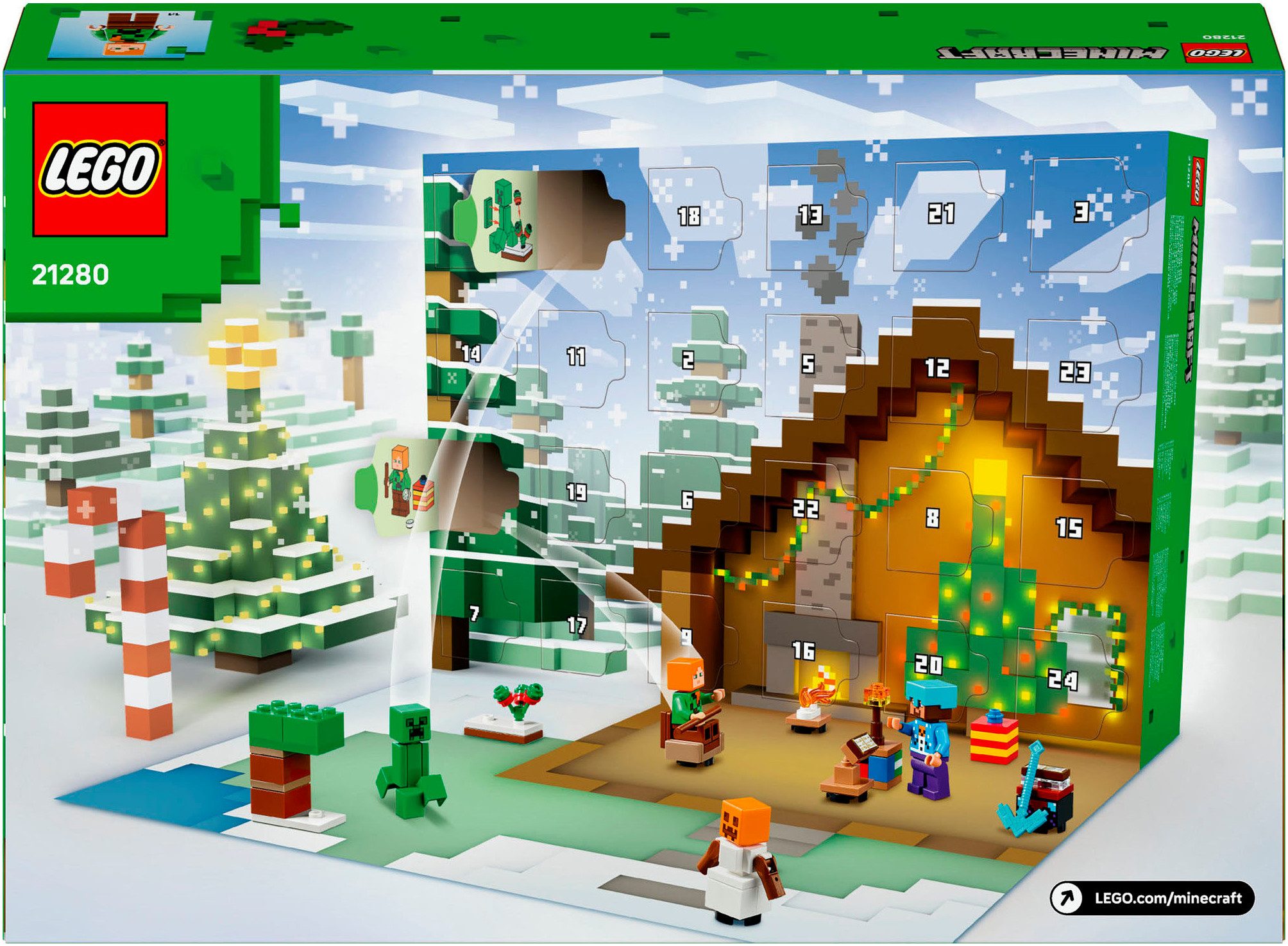 LEGO® Spielzeug-Adventskalender Spielbausteine, (21280), LEGO Minecraft günstig online kaufen