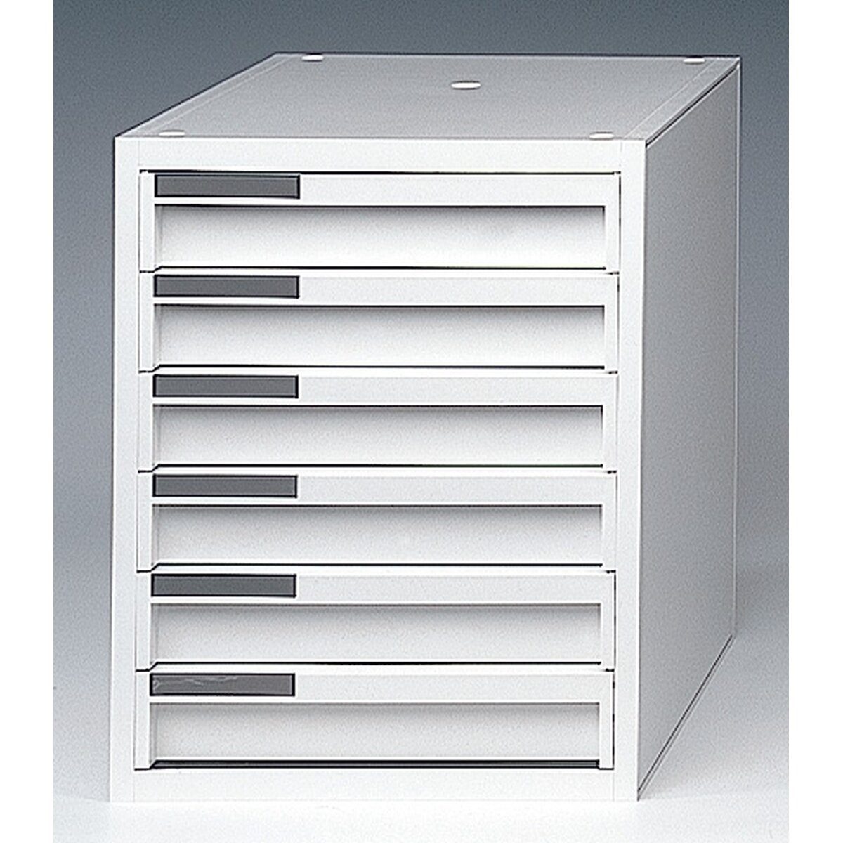STYRO Organizer Schubladenbox styrokay 6 Schübe 45mm Front geschlossen weiß
