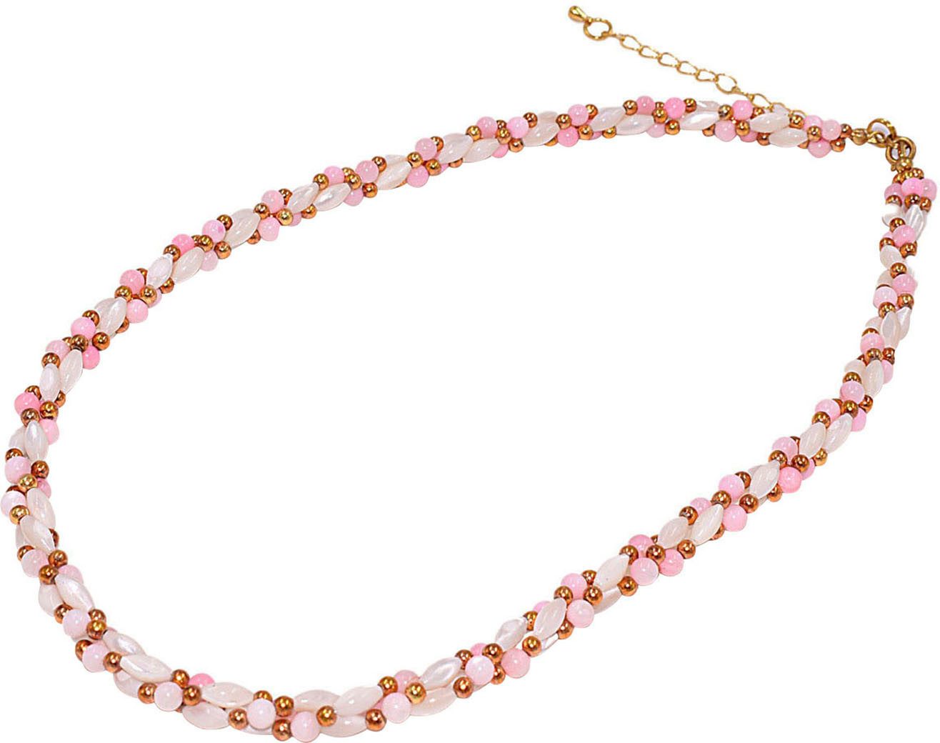 Firetti Perlenkette Schmuck Geschenk Messing Halsschmuck Halskette, Made in Germany - mit Perlmutt
