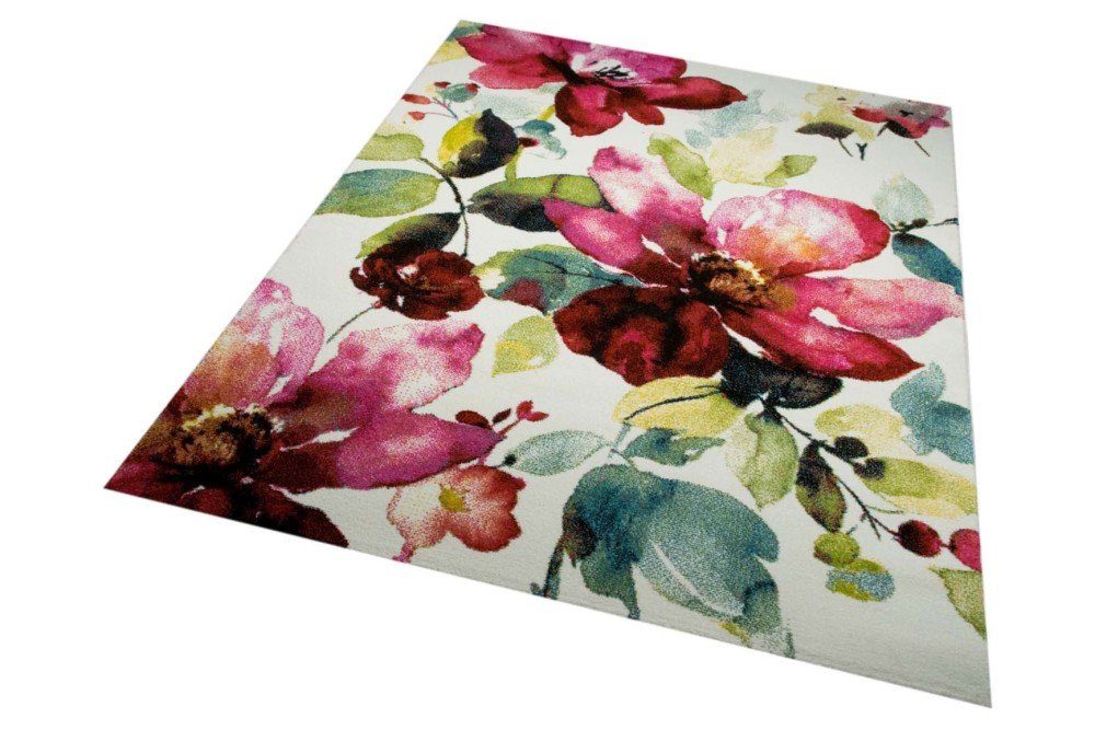 Carpetia Teppich Wonhzimmerteppich Modern Kurzflor Blumen günstig online kaufen