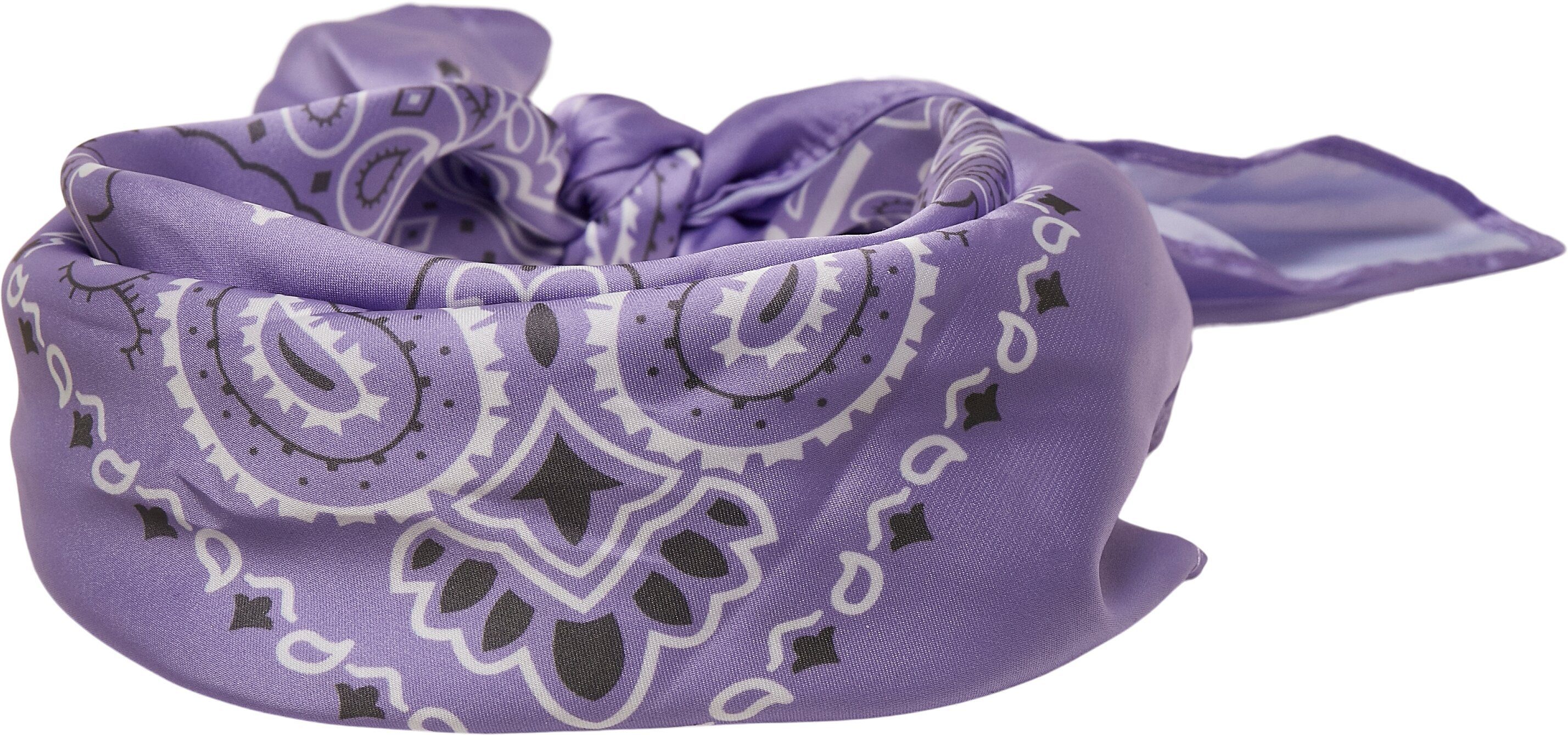 (1-St) 2-Pack, URBAN CLASSICS lavender/asphalt Bandana Unisex Satin Loop