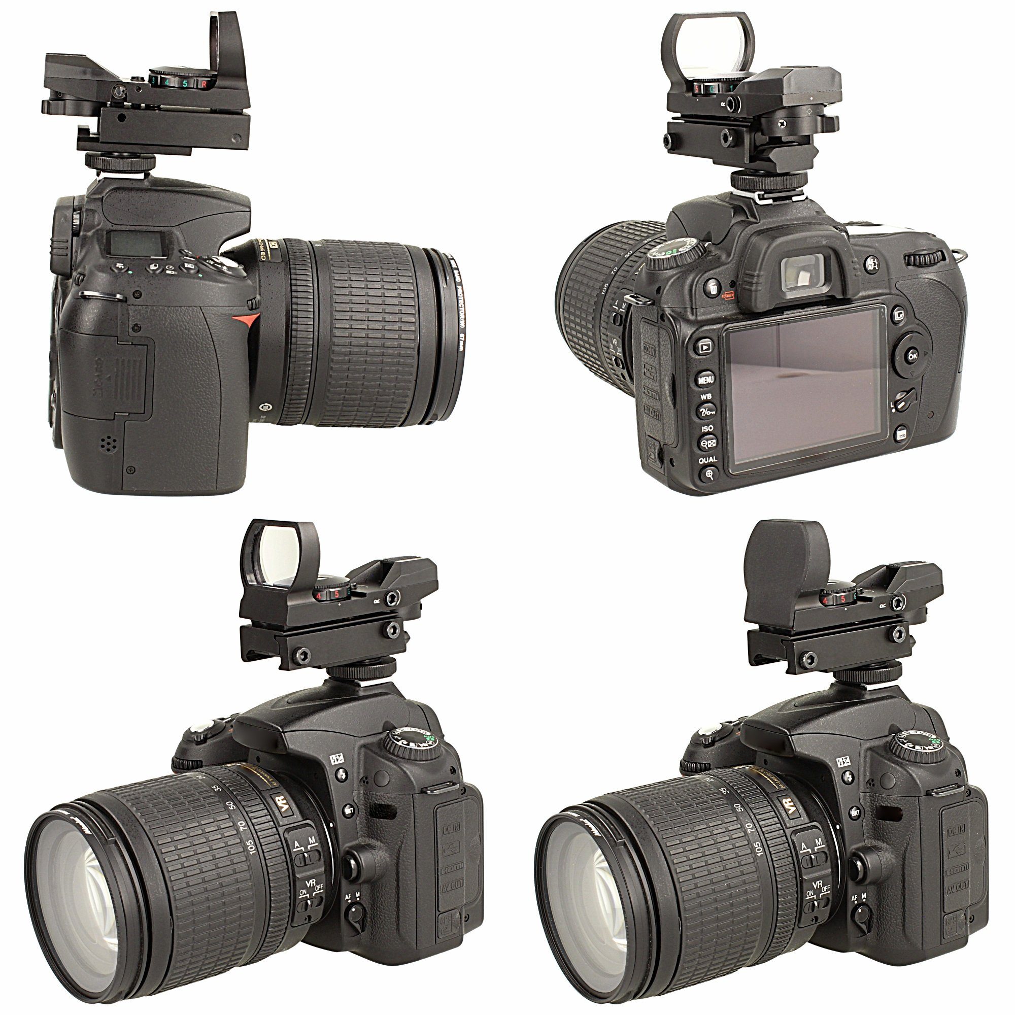 Minadax Aufstecksucher Red Dot 33mm Adapter, für Sichtfeld, Kameras Visier Punkt + Tierfoto