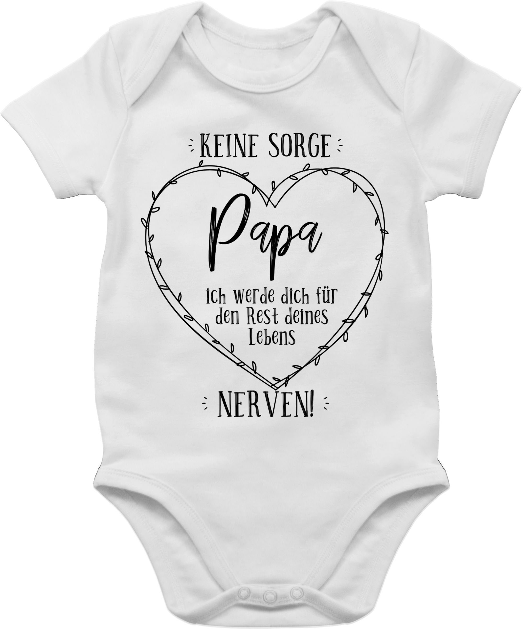 Shirtracer Shirtbody Keine Sorge Geschenk - ich Papa nerven Baby deines Vatertag werde Weiß Lebens 1 - Rest Dich