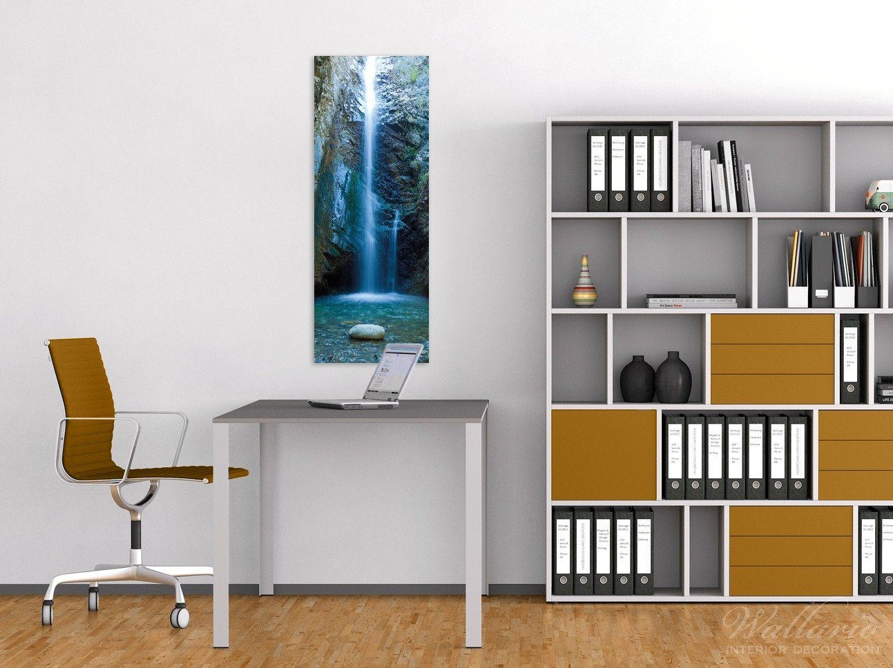 Wallario Glasbild, Wasserfall bei Sonneneinfall, in günstig online kaufen