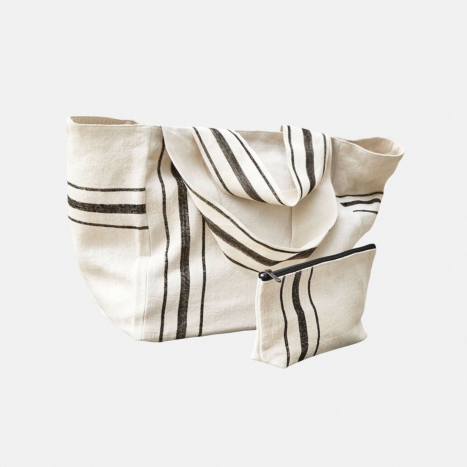 Handtasche Tasche 2er Set Bravenda beige/schwarz