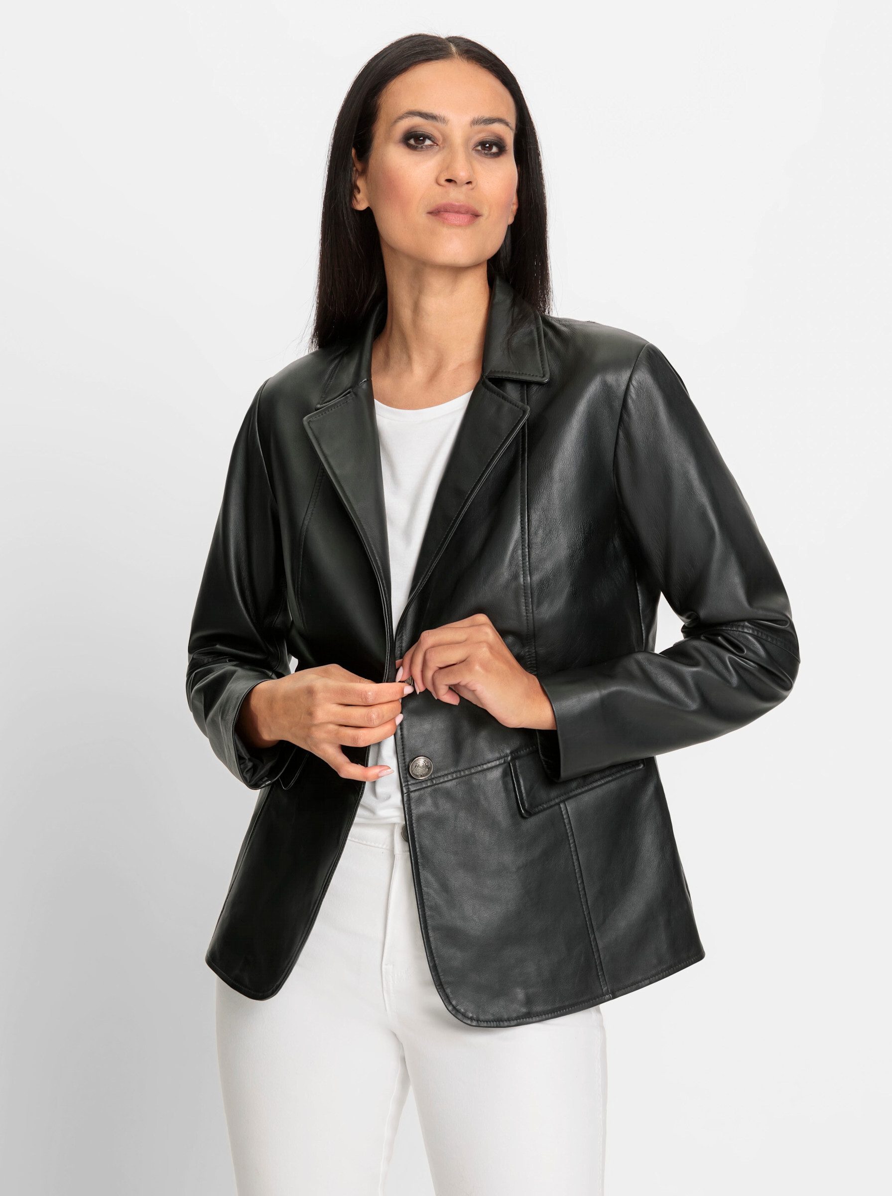 Allwetterjacke Leder-Jacke