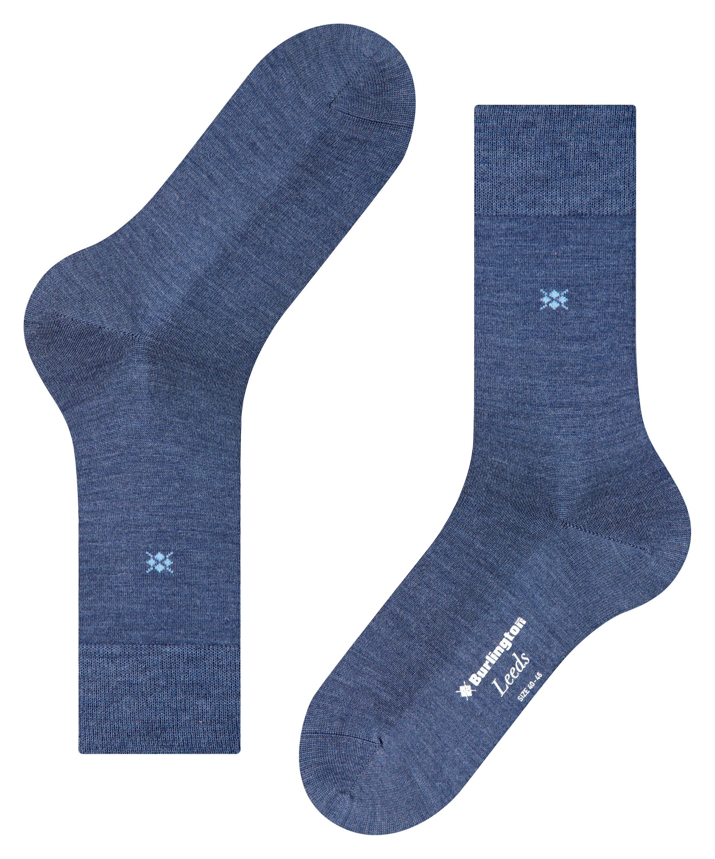 mel. blue Socken dark Burlington Leeds (6688) (1-Paar)