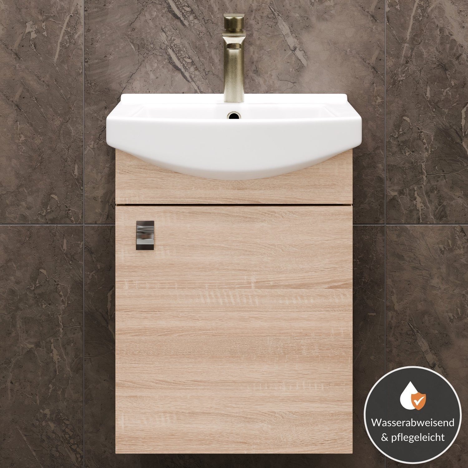 Planetmöbel Waschtisch Waschtischunterschrank 45cm Sonoma Eiche – Bild 5 von 5
