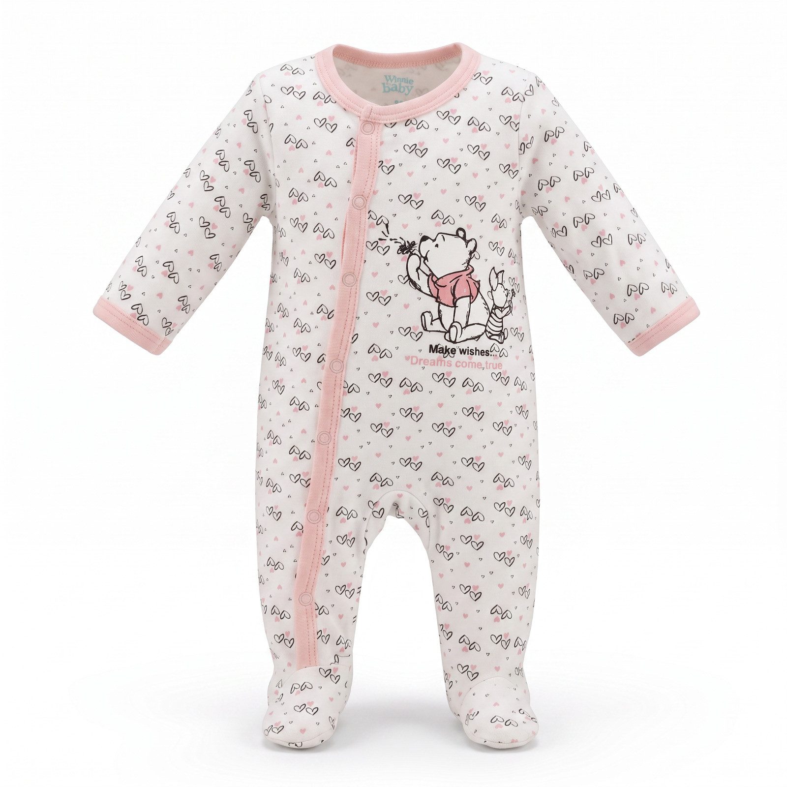 Disney Strampler Disney Winnie Puuh & Ferkel Baby Strampler Langarm Gr. 86 Baumwolle