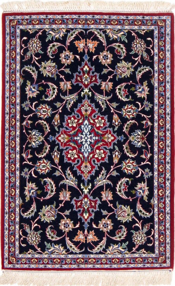 Orientteppich Isfahan Seidenkette 70x108 Handgeknüpfter Orientteppich, Nain Trading, rechteckig, Höhe: 6 mm