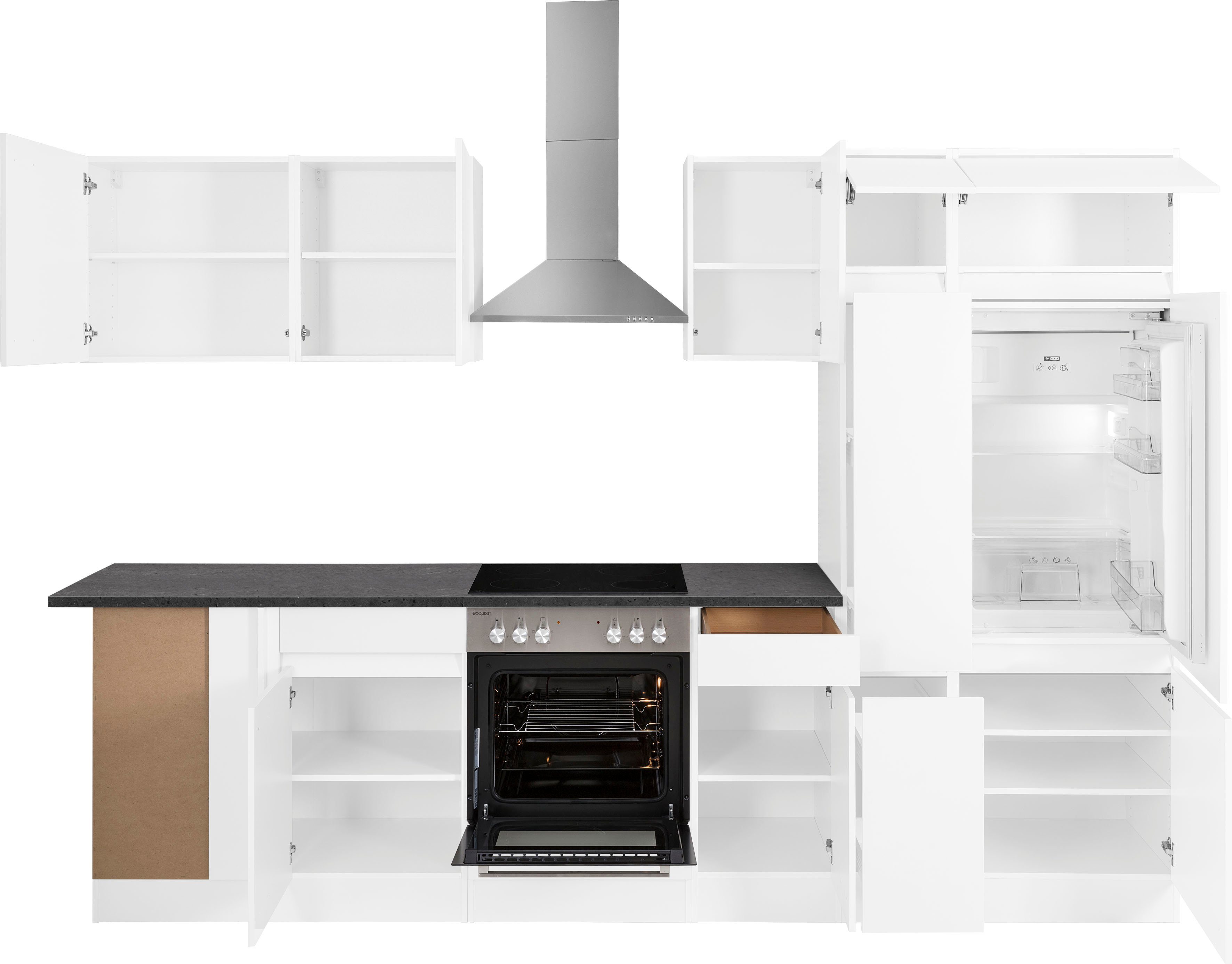 OPTIFIT Winkelküche Roth, Stellmaße 300x175 cm, wahlweise mit E-Geräten, mit Apothekerschrank