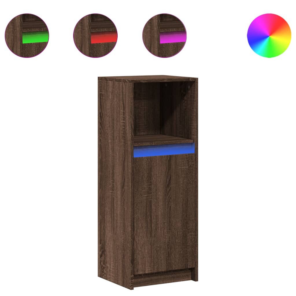 vidaXL Sideboard LED-Sideboard Braun Eichen-Optik 38x34x100 günstig online kaufen