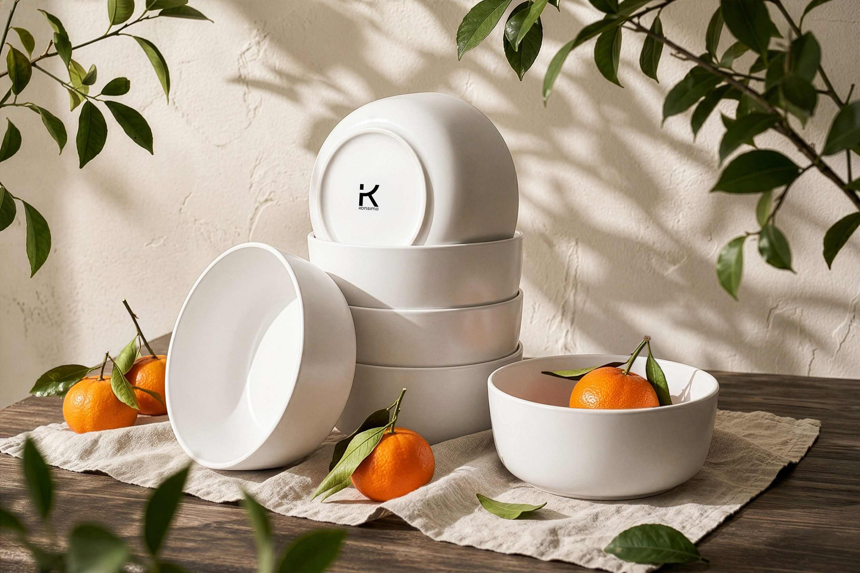 KONSIMO® Müslischale VICTO Schüssel-Set hergestellt in der EU, Steingut, (6-Personen Set, 6-tlg), spülmaschinengeeignet, mikrowellengeeignet, 6x Schale – Bild 3 von 5