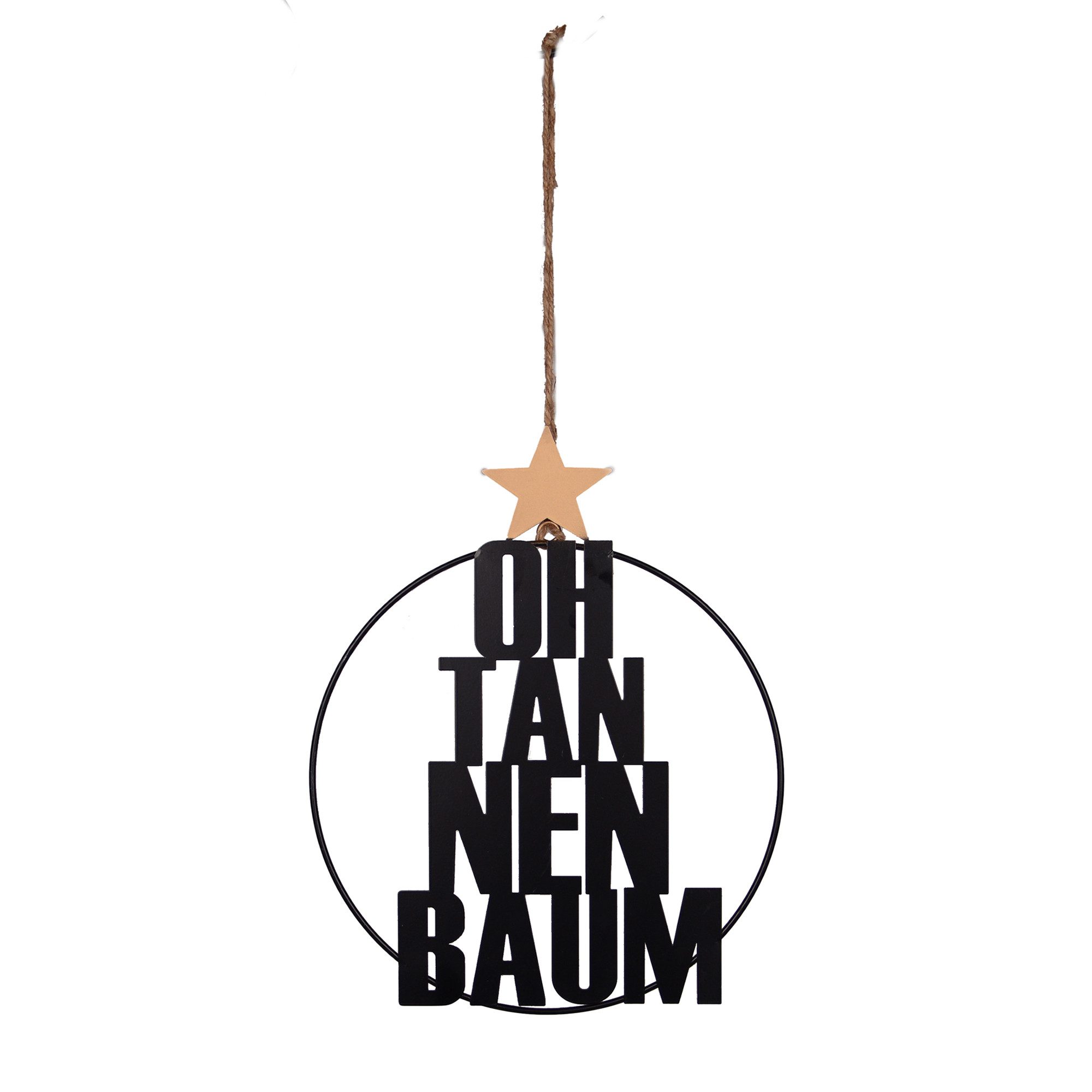UNUS HOME Deko-Buchstaben Aufhänger OH Tannenbaum (25cm), Hängedeko Wanddeko Fensterdeko Flurdeko Weihnachten