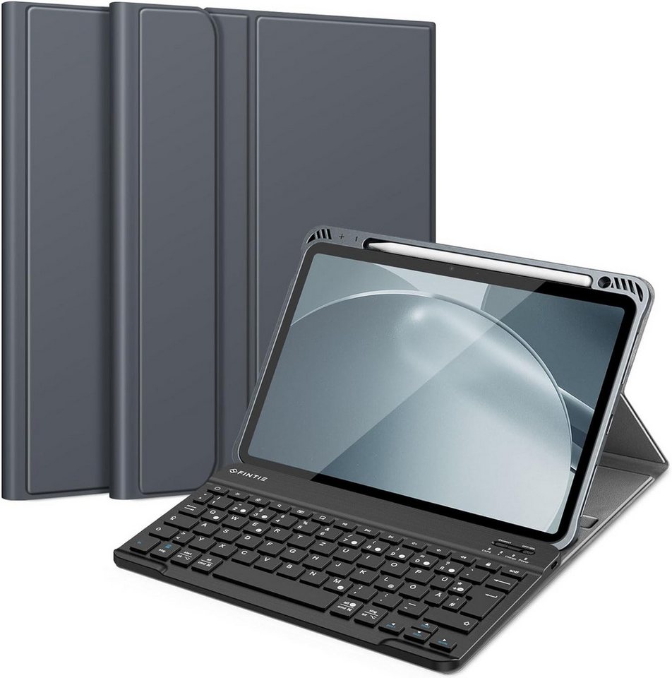 Fintie Tablet-Hülle für iPad Air 11'' M4/M3/M2(2026/2025/2024), iPad Air 5/4 Gen 2022/2020 10,9 Zoll, mit magnetisch abnehmbarer Tastatur, TPU Rückschale mit Stifthalter