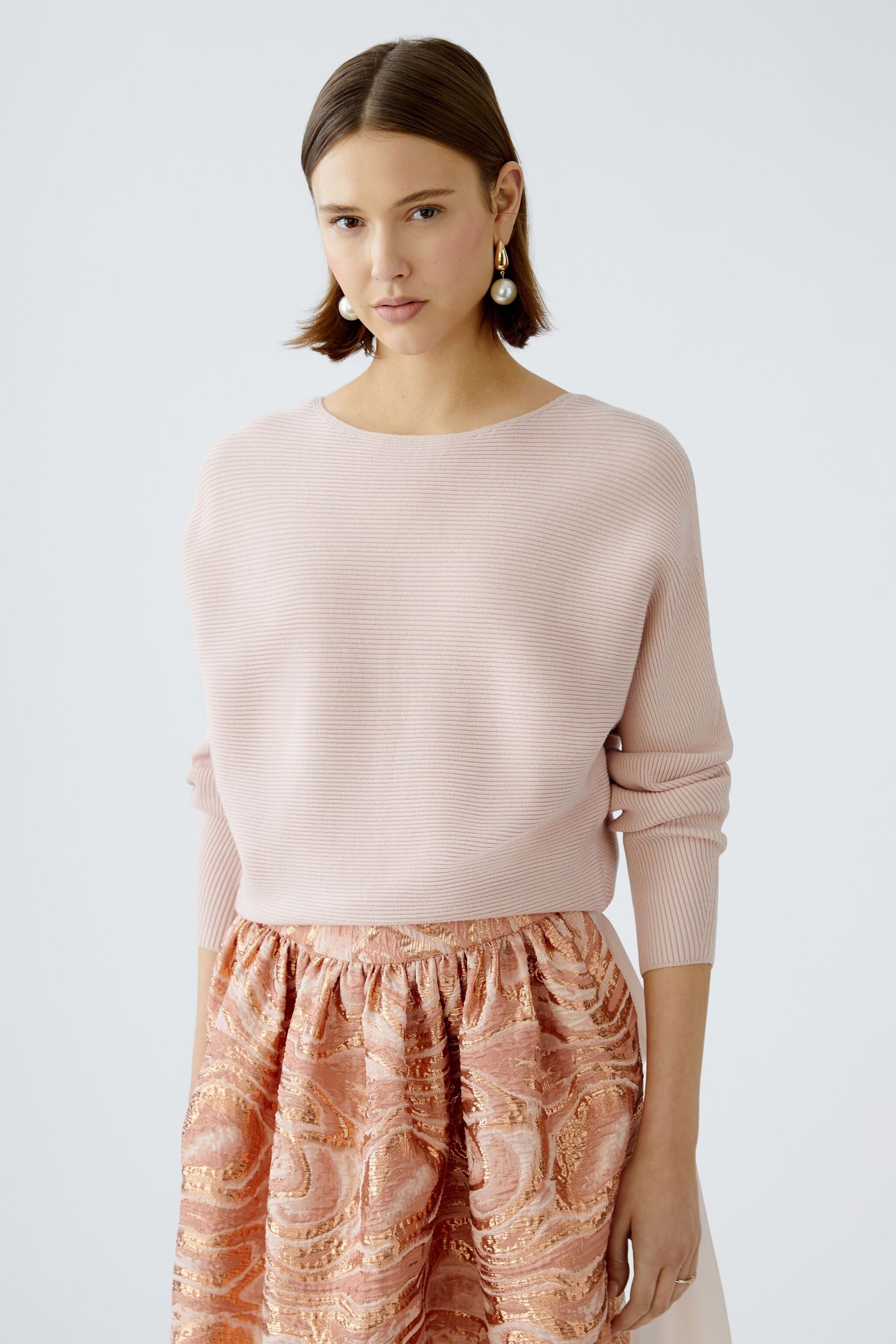 Oui Rundhalspullover Pullover Viskosemischung günstig online kaufen