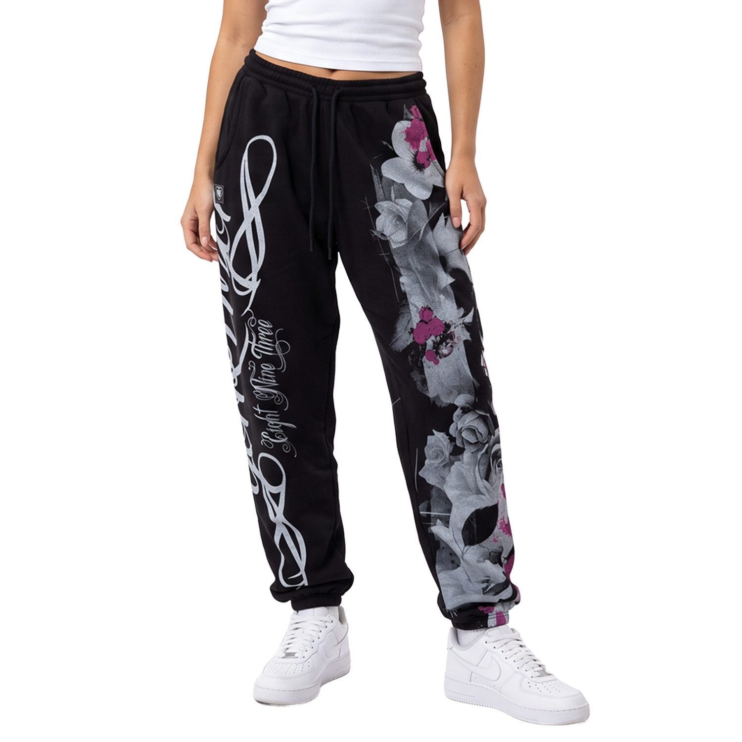 YAKUZA Jogginghose Flower Skull