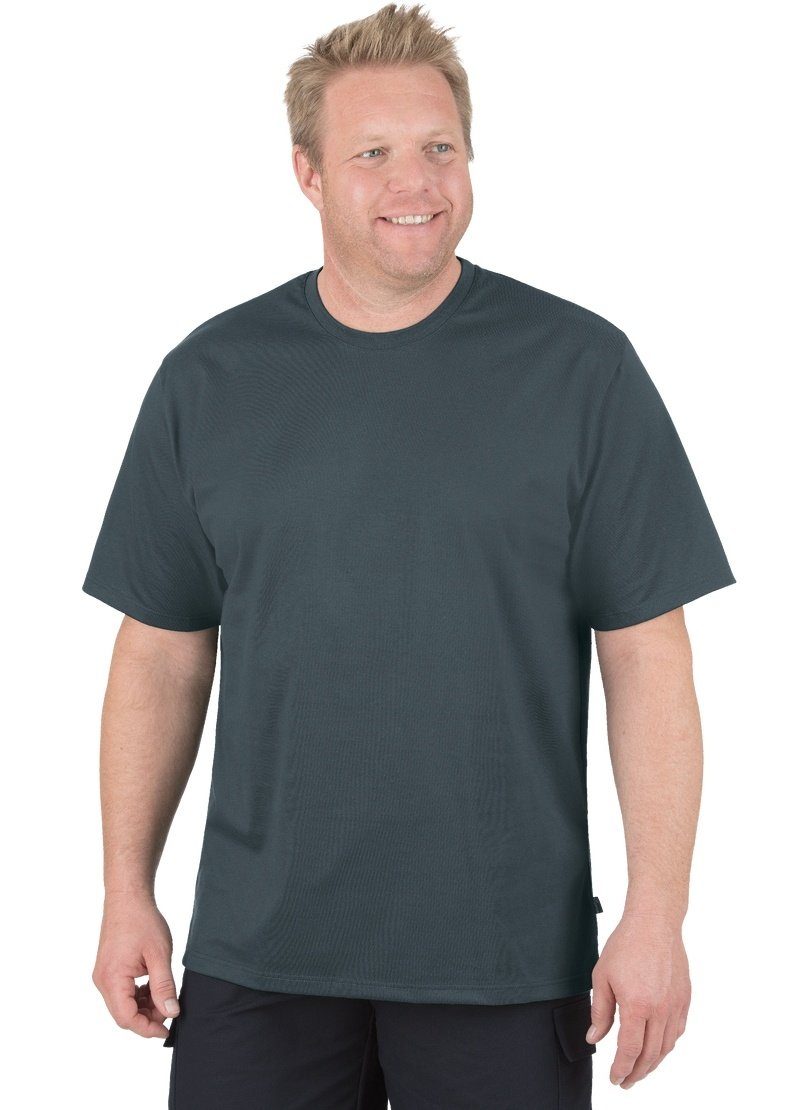Trigema anthrazit TRIGEMA DELUXE T-Shirt Baumwolle T-Shirt