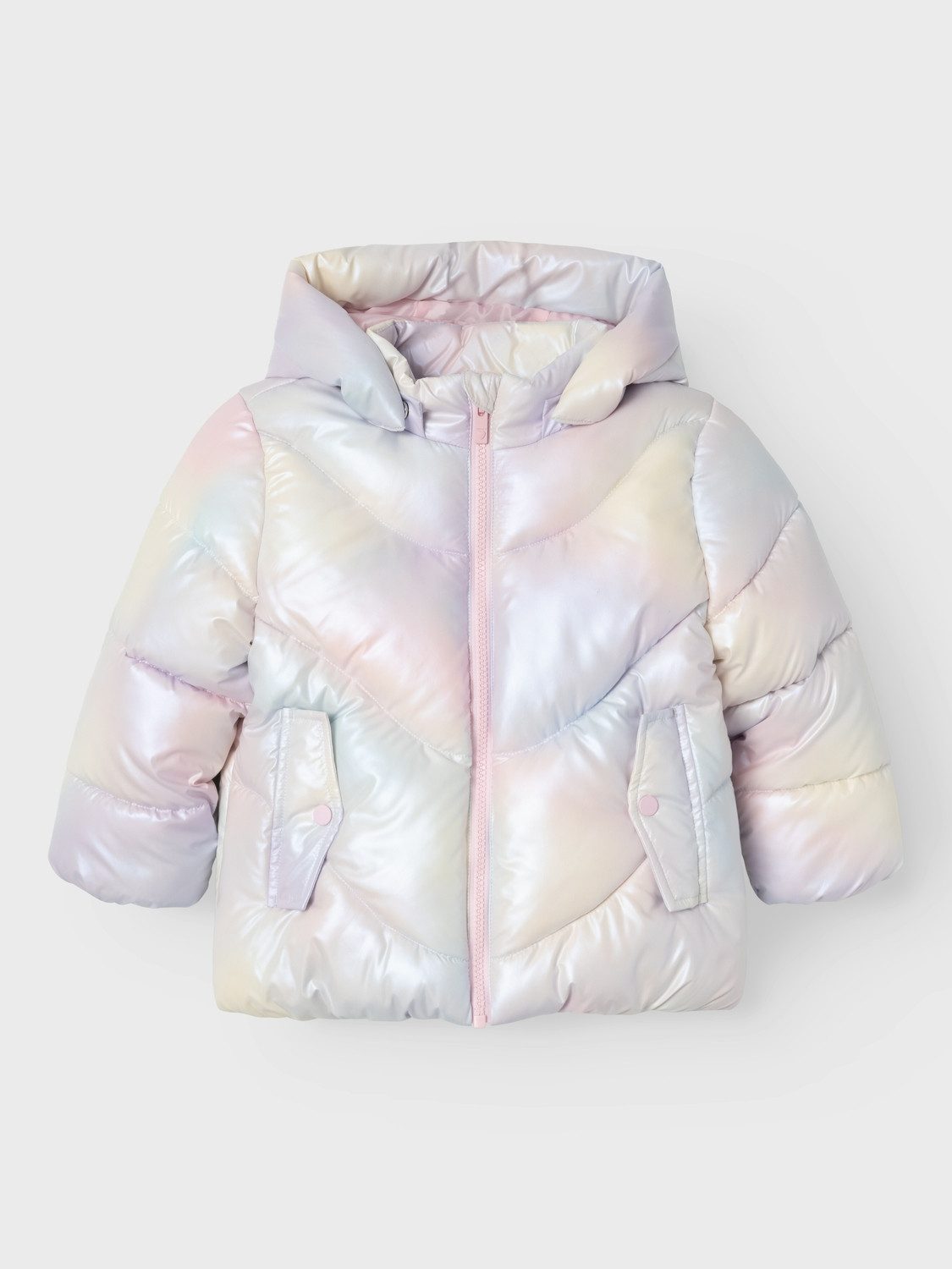 Name It Steppjacke NMFMARLEE PUFFER JACKET AOP, Ein Kinnschutz am