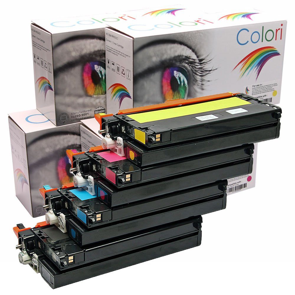 Colori Tonerkartusche, Kompatibles Set 4x Toner für Dell 3130cn für 3130cn 3130cnd von Colori