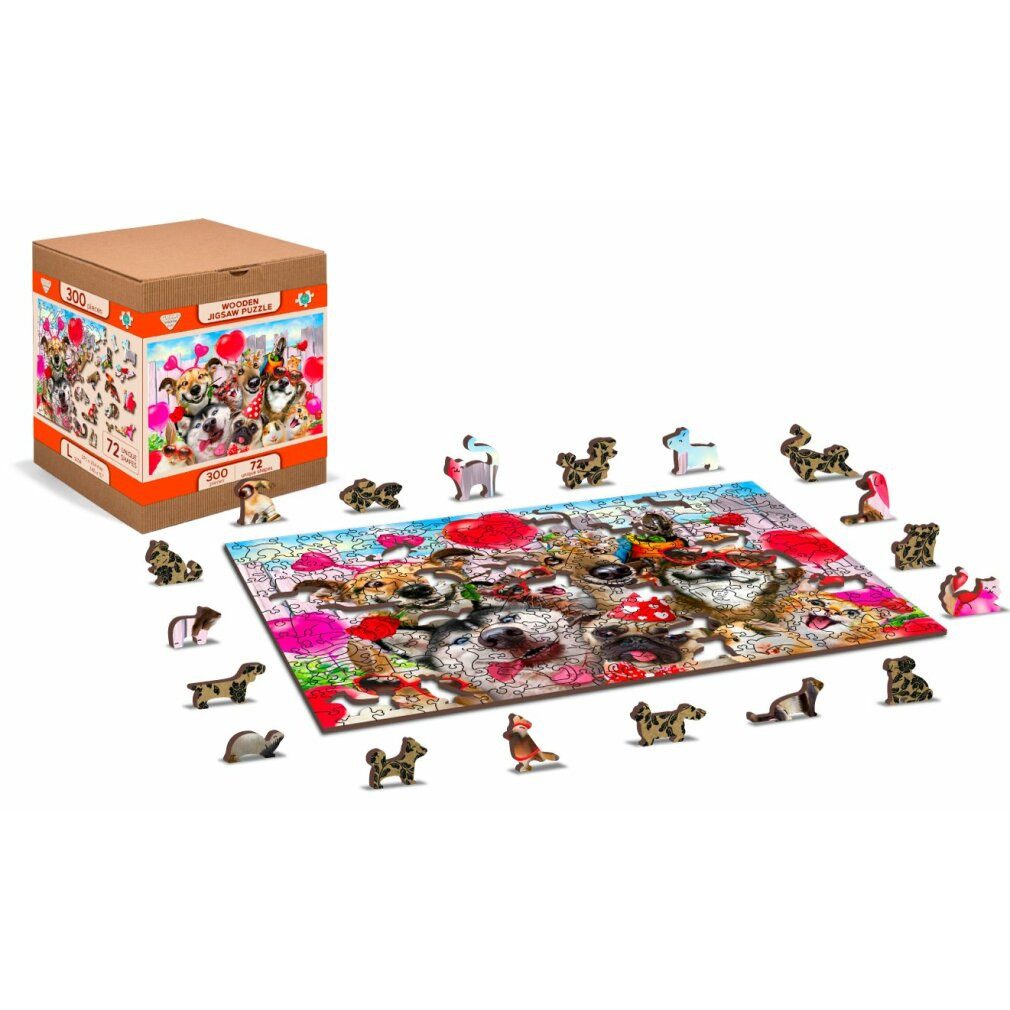 Wooden City Puzzle Holzpuzzle Party Time 2in1, 150 Teile ECO, Puzzleteile