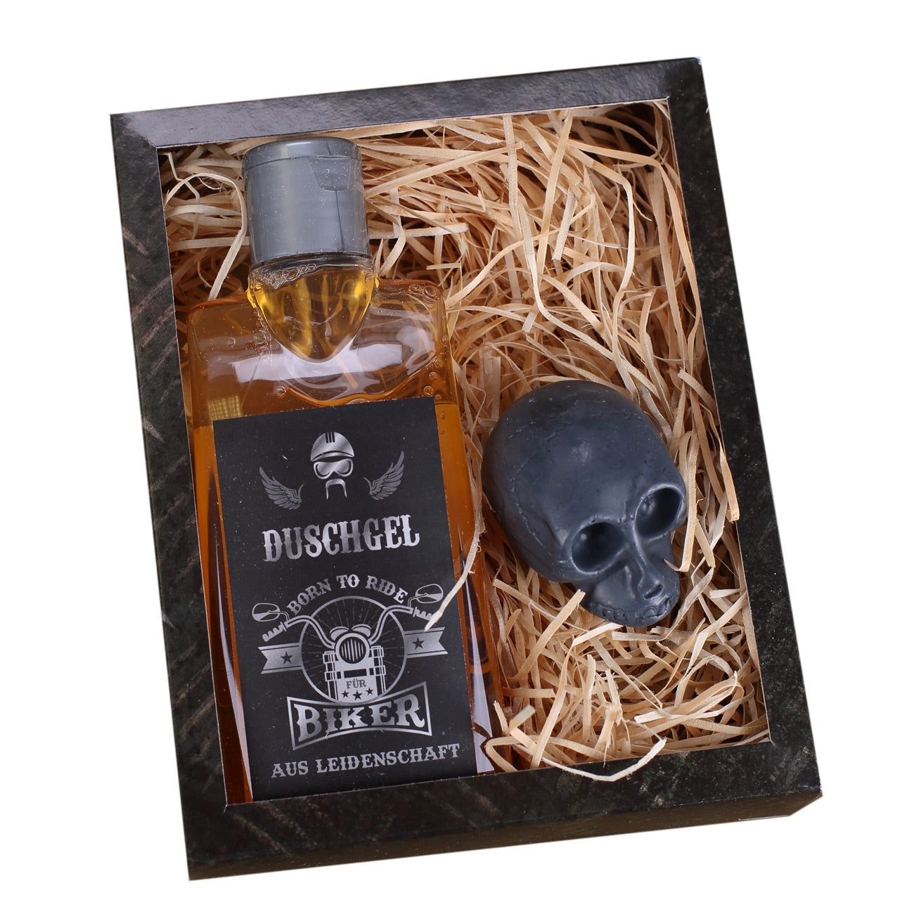 Herz & Heim Pflege-Geschenkset für Biker & Motorradfahrer - Duschgel & Seife als Geschenk für Männer, 200 ml & 30 g