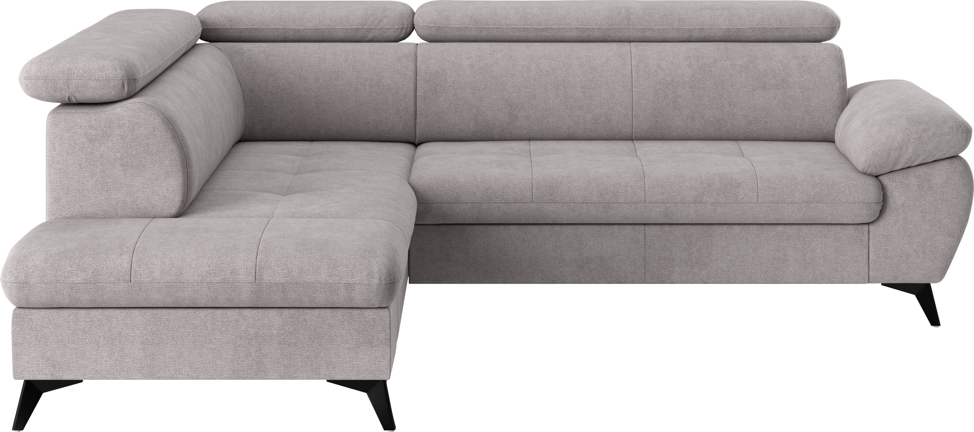 COTTA Ecksofa Hudson L-Form, mit Kopfteilverstellung, günstig online kaufen