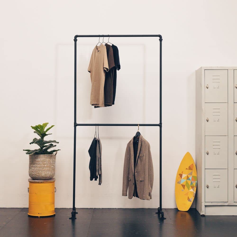 RSR Hangers Kleiderständer Kleiderständer freistehend Garderobe Industrial Oskar Schwarz