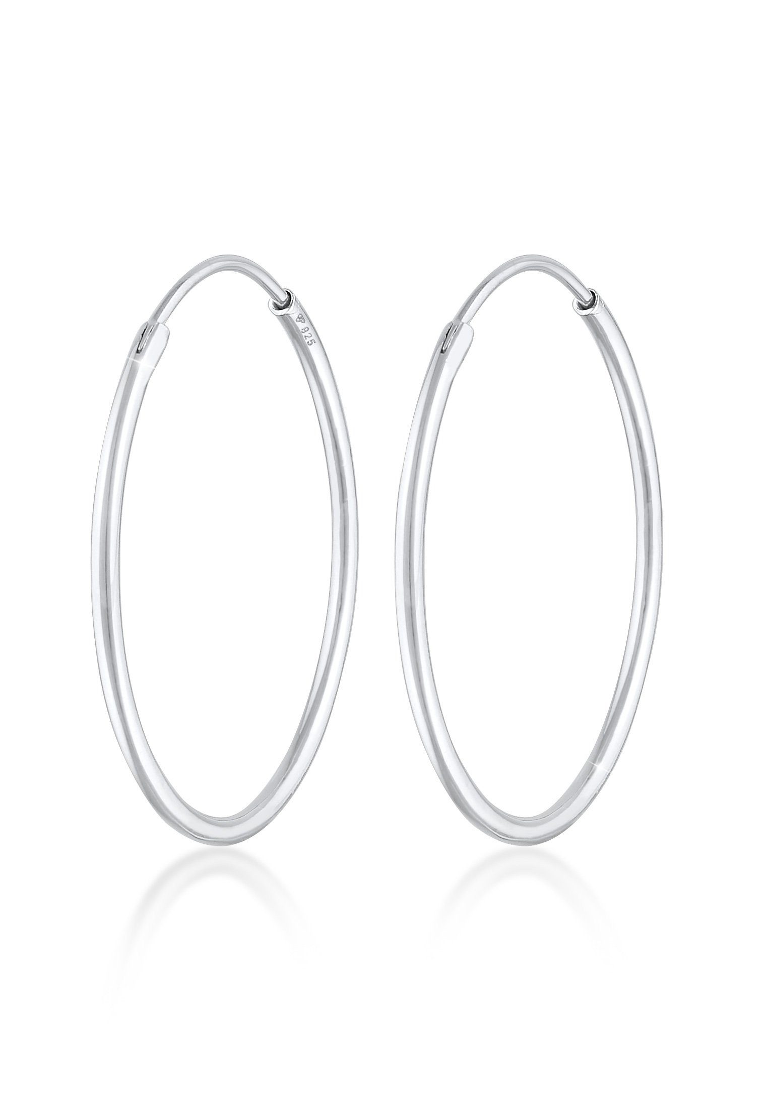 Paar Creolen Creolen Basic Klassisch (40 mm) 925 Silber