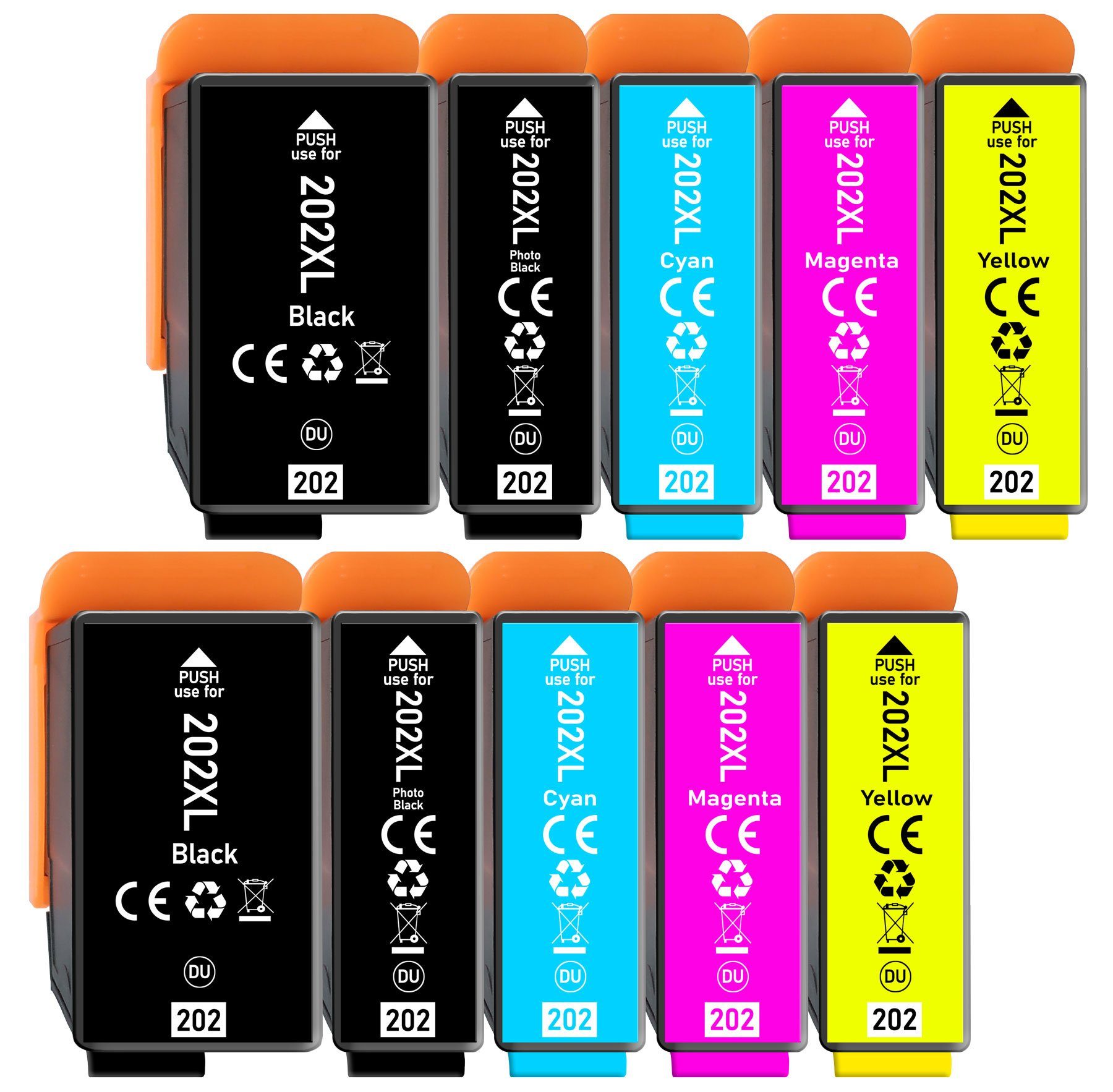 10er Multipack für Epson 202XL Tintenpatronen Set Tintenpatrone