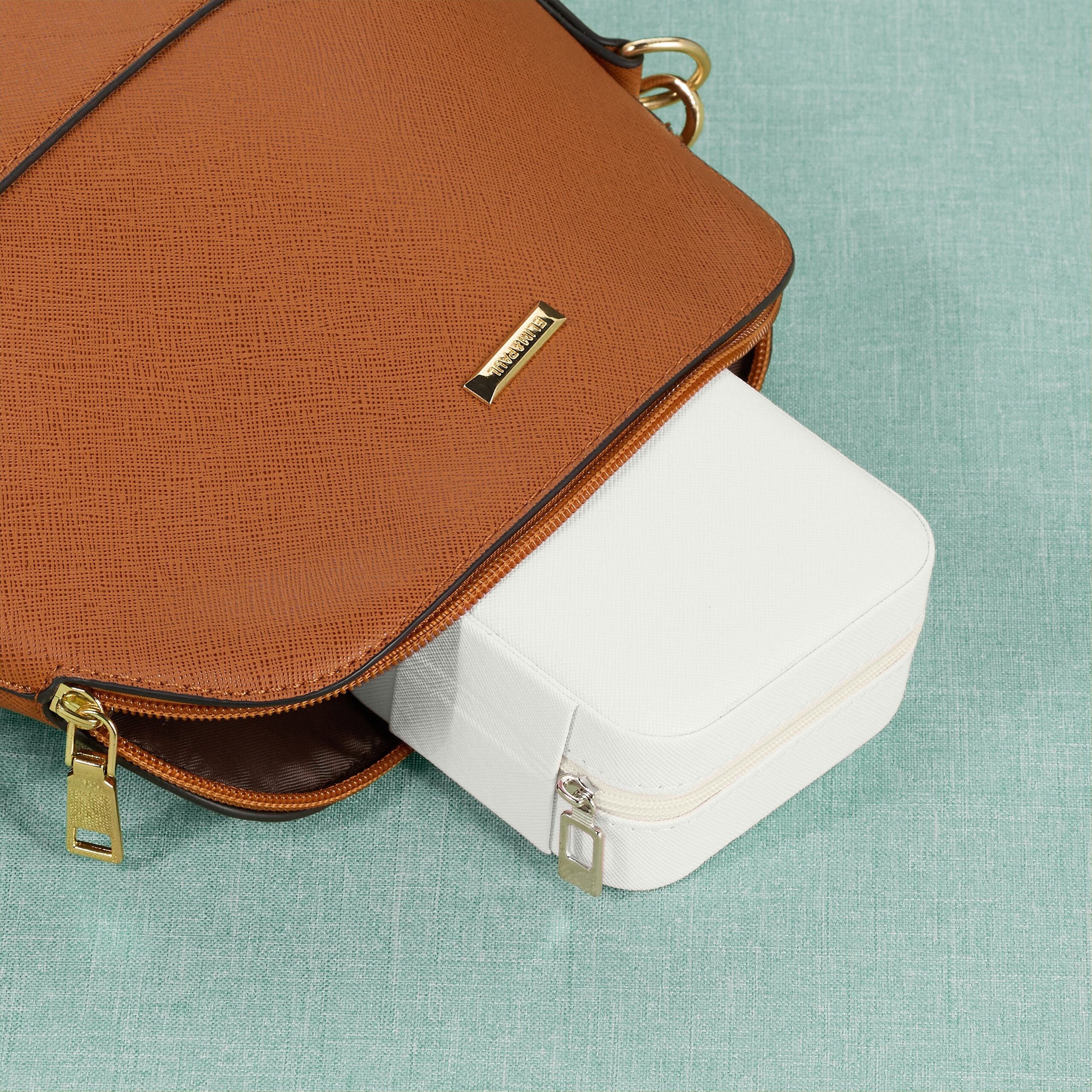 relaxdays Schmuckkasten Schmuckkästchen für Reisen, weiß günstig online kaufen