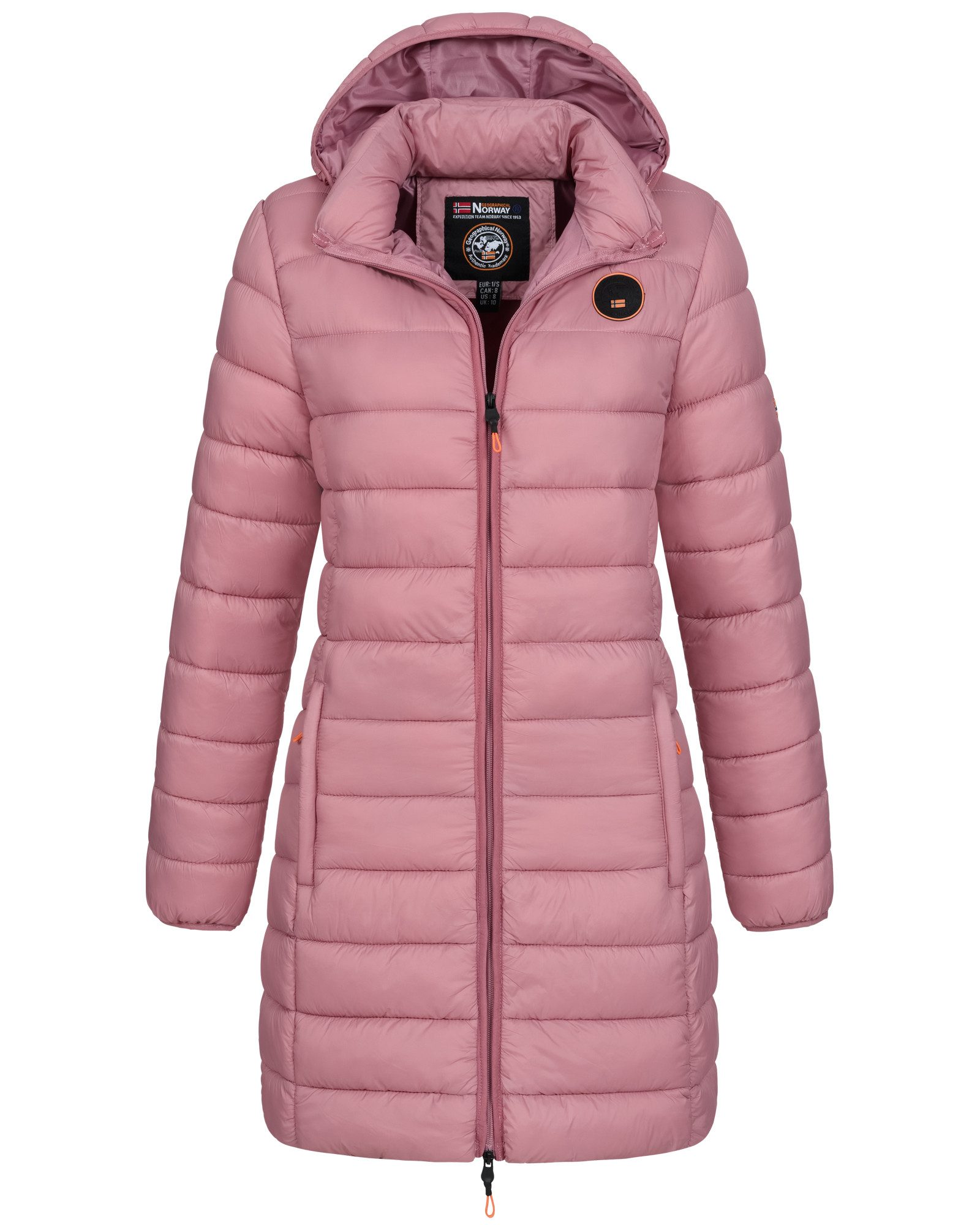 Geographical Norway Steppmantel Winterjacke Damen Steppjacke Parka Lange Steppmantel Wintermantel