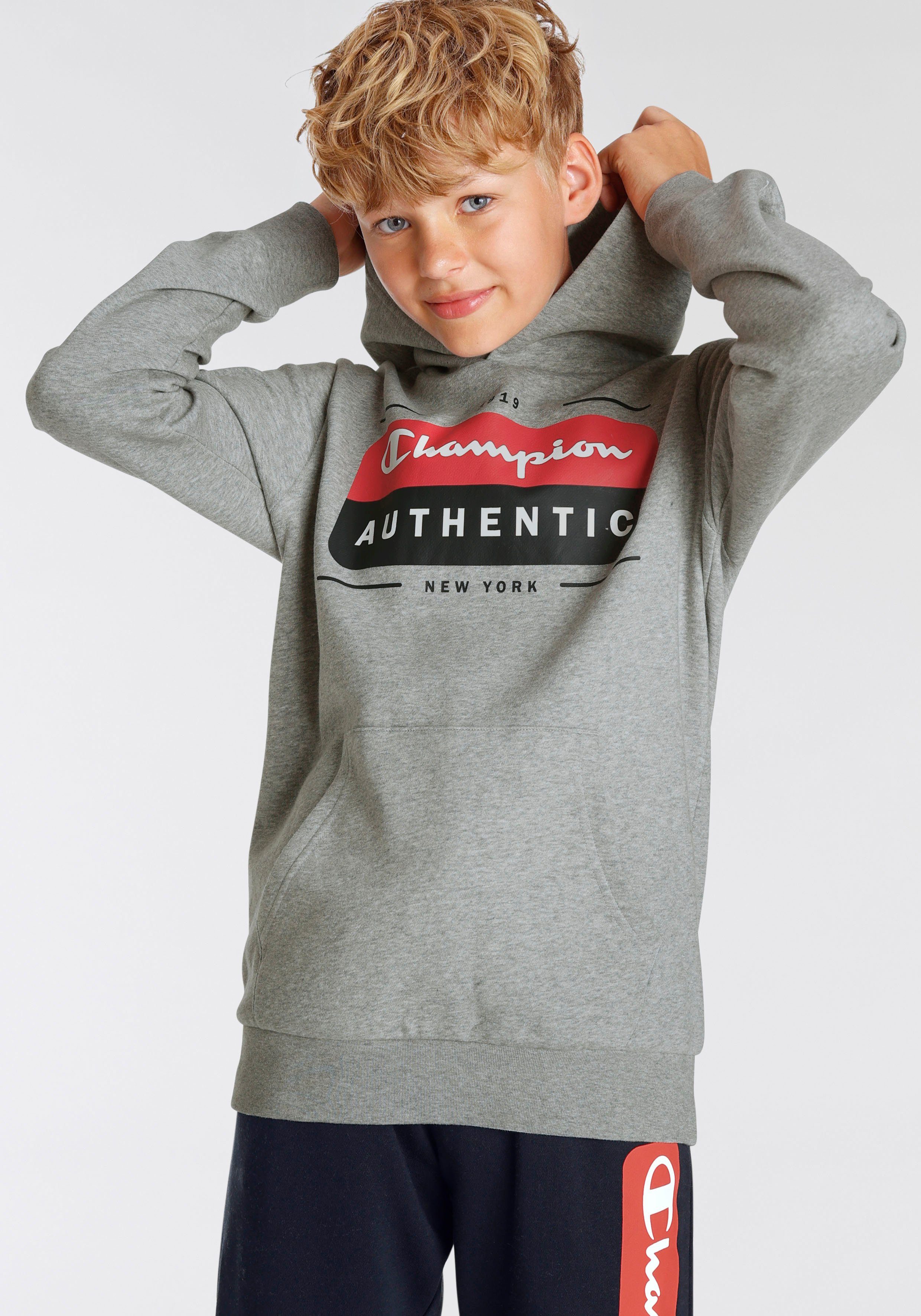 Sweatshirt Hooded Shop - Kinder für grau Champion Graphic Sweatshirt