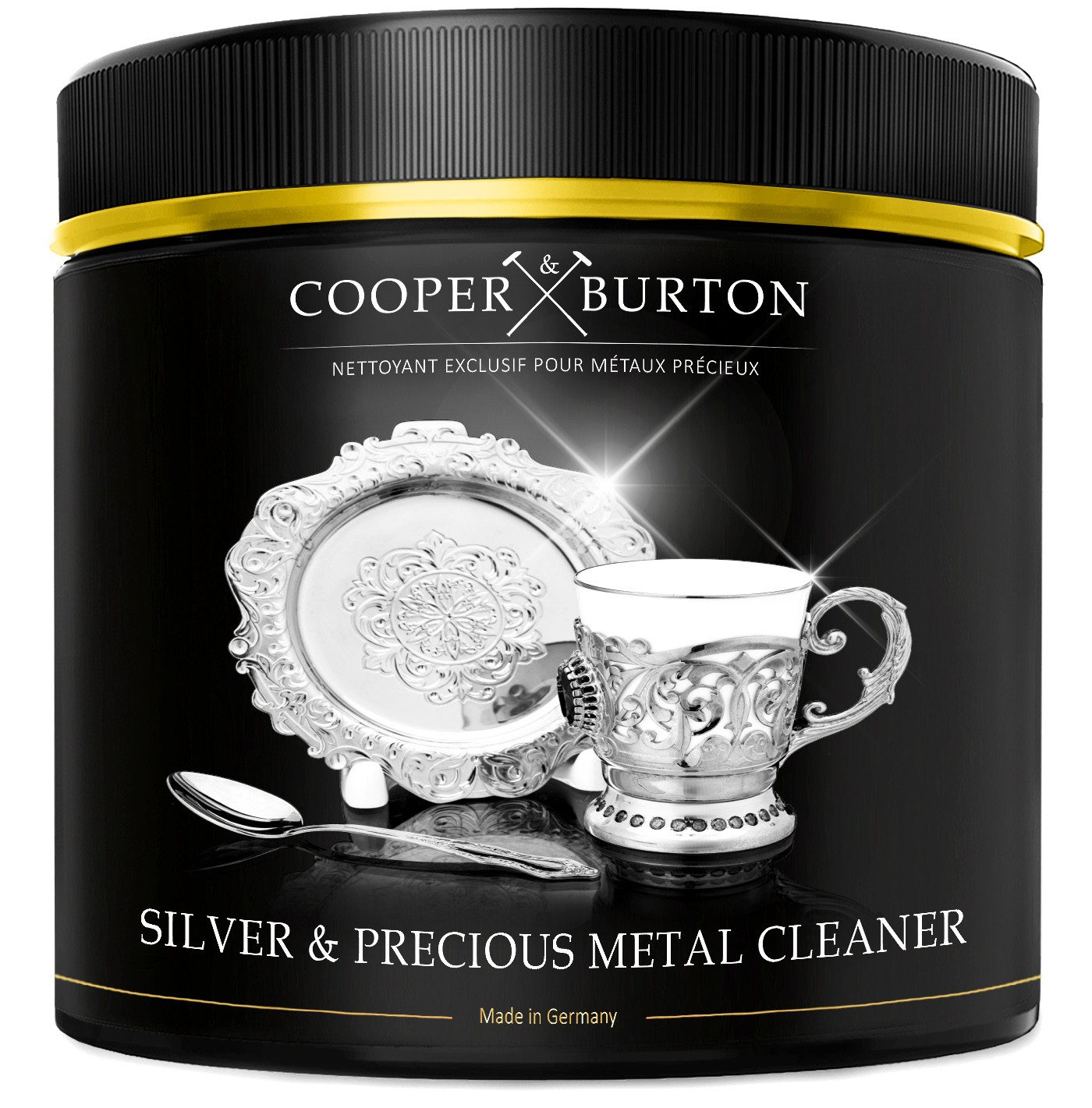 Cooper&Burton Silberreinigung Reinigungsmittel, Silber Reiniger Konzentrat Allzweckreiniger (1-St. Silberreiniger für sämtliches Silber)