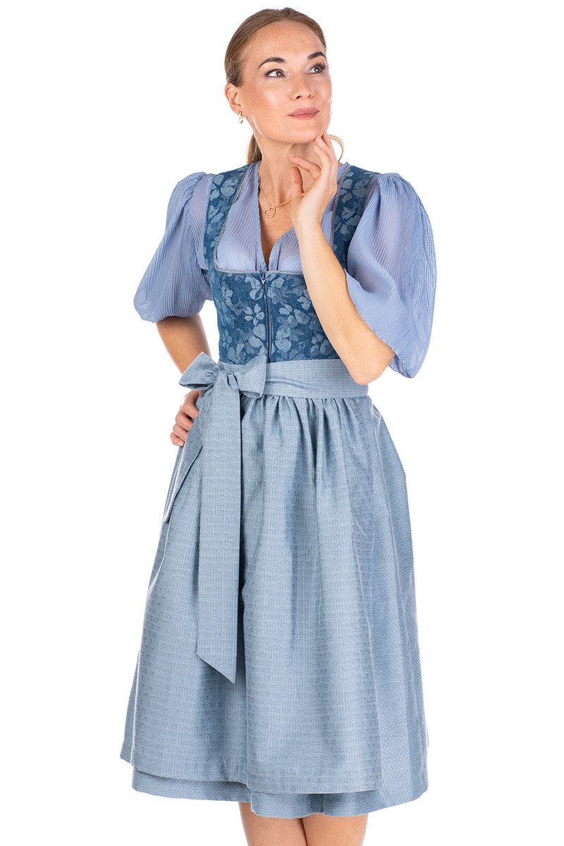 MarJo Dirndl Jeans Dirndl 2tlg. - GACHENBACH - vintage blue – Bild 2 von 5