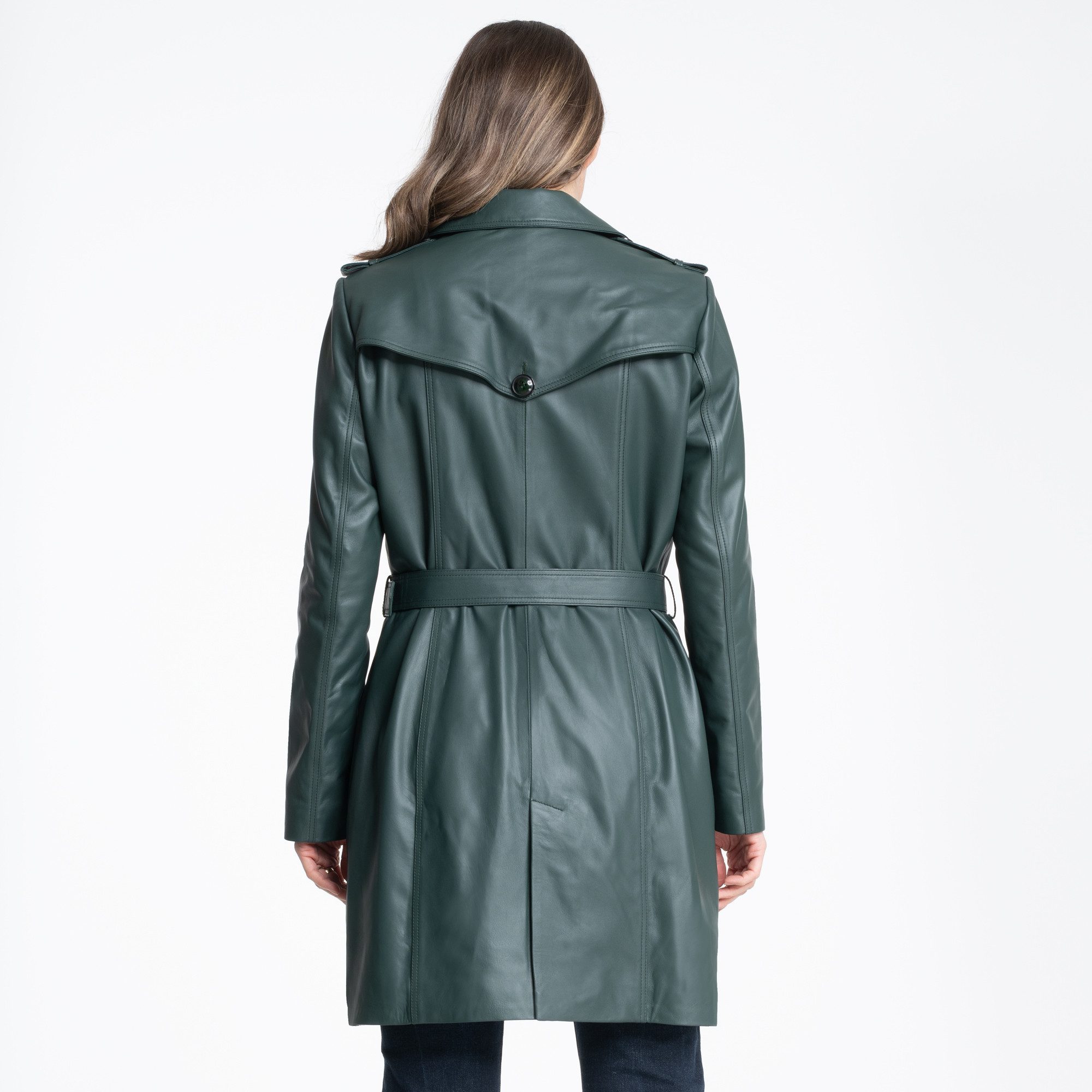 Mouflon Ledermantel Emilia Echter Lammnappa-Leder-Trenchcoat mit Gürtel