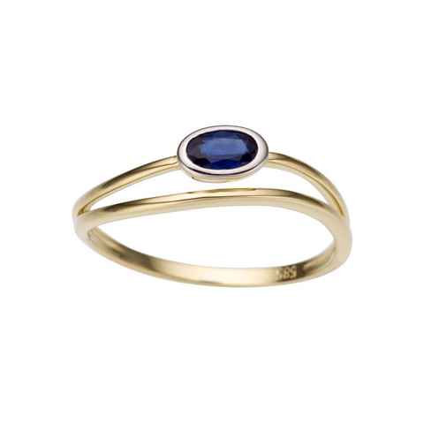 Firetti Goldring Schmuck Geschenk Gold 333 Damenring Goldring Edelstein Farbstein, mit Saphir