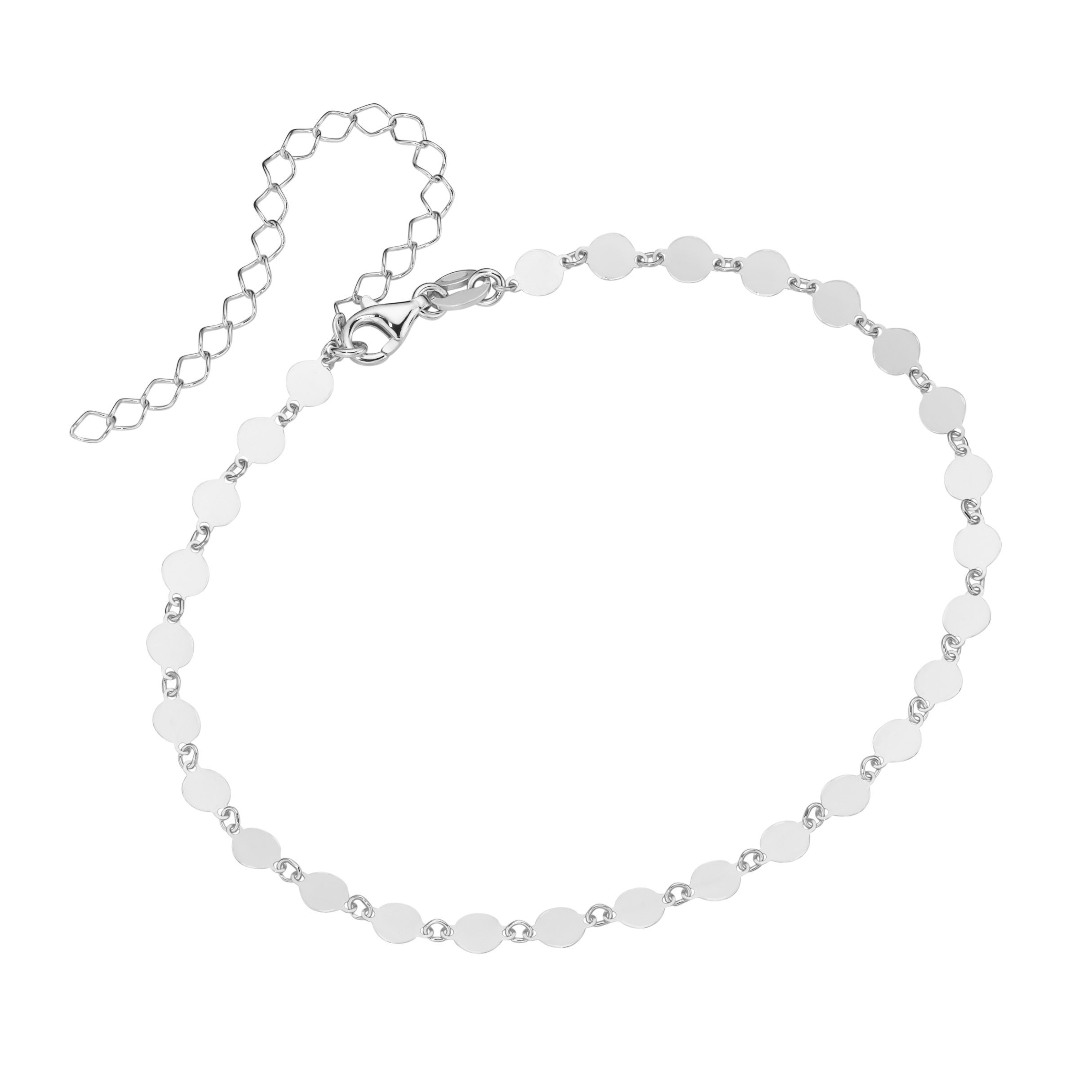 Smart Jewel Fußkette runde Plättchen, Silber günstig online kaufen