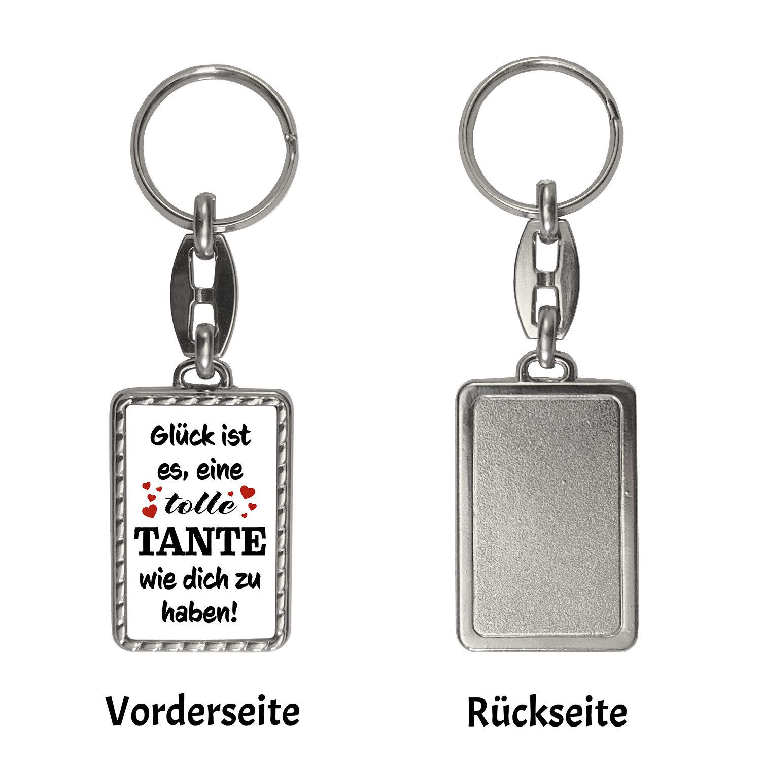 speecheese Schlüsselanhänger Tolle Tante Glück Schlüsselanhänger mit Bordür günstig online kaufen