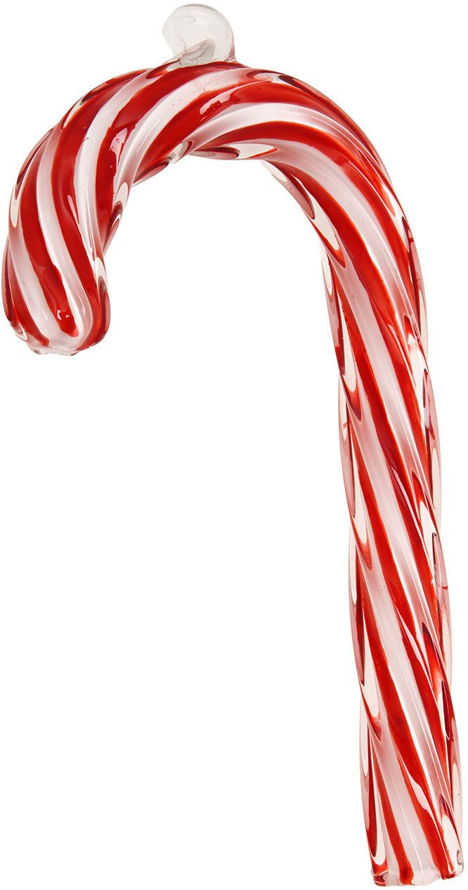 Krebs Glas Lauscha Weihnachtsbaumkugel Baumschmuck Zuckerstange rot 15cm, Dekoriert mit Liebe zum Detail