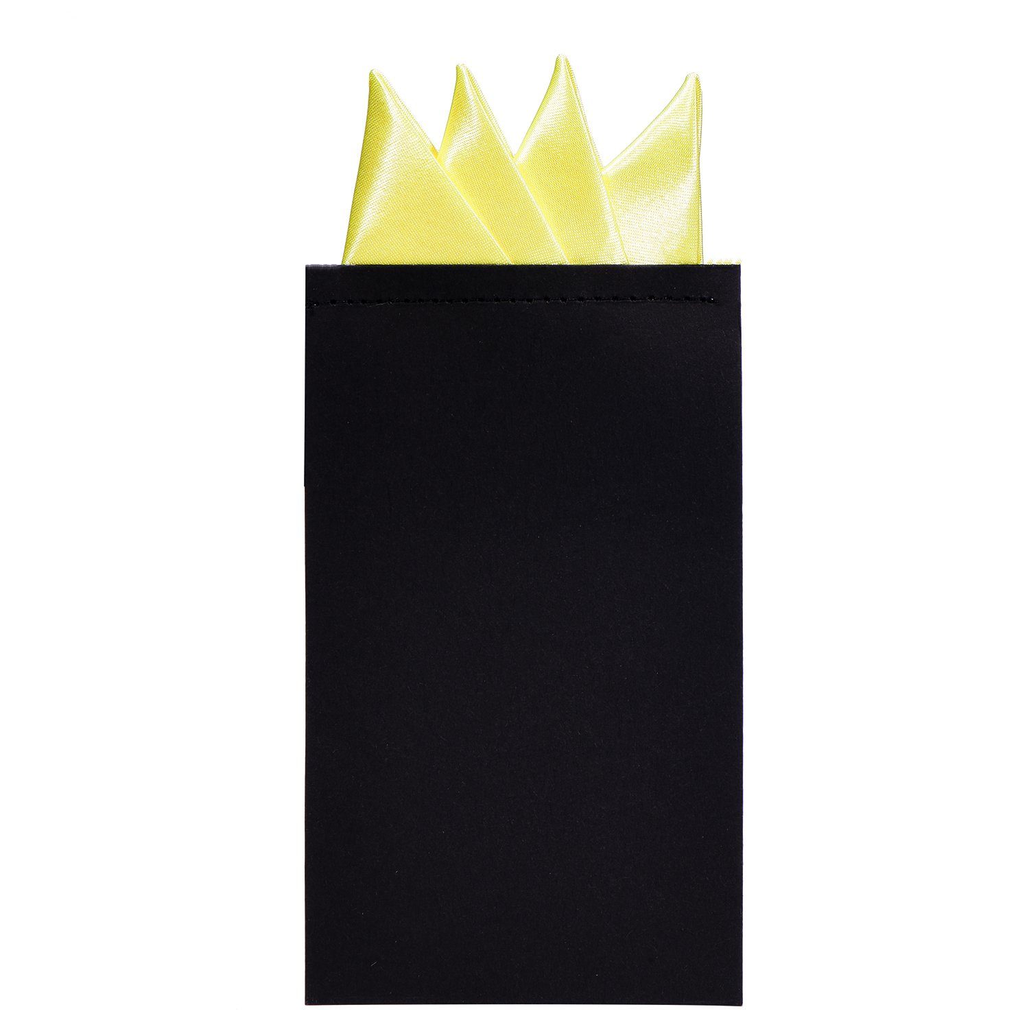 DonDon Einstecktuch DonDon Herren Einstecktuch vorgefaltet für den perfekten Sitz, (Packung, 1-St), vorgefaltet, mit Karton verstärkt, Seidenlook