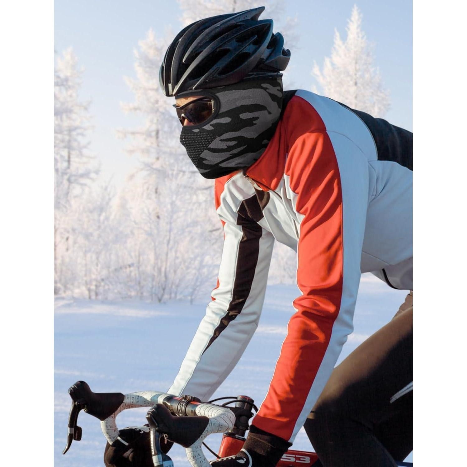 LuxusKollektion Sturmhaube Sturmhaube winddicht warm multifunktional Herren Ski Rad Motorrad